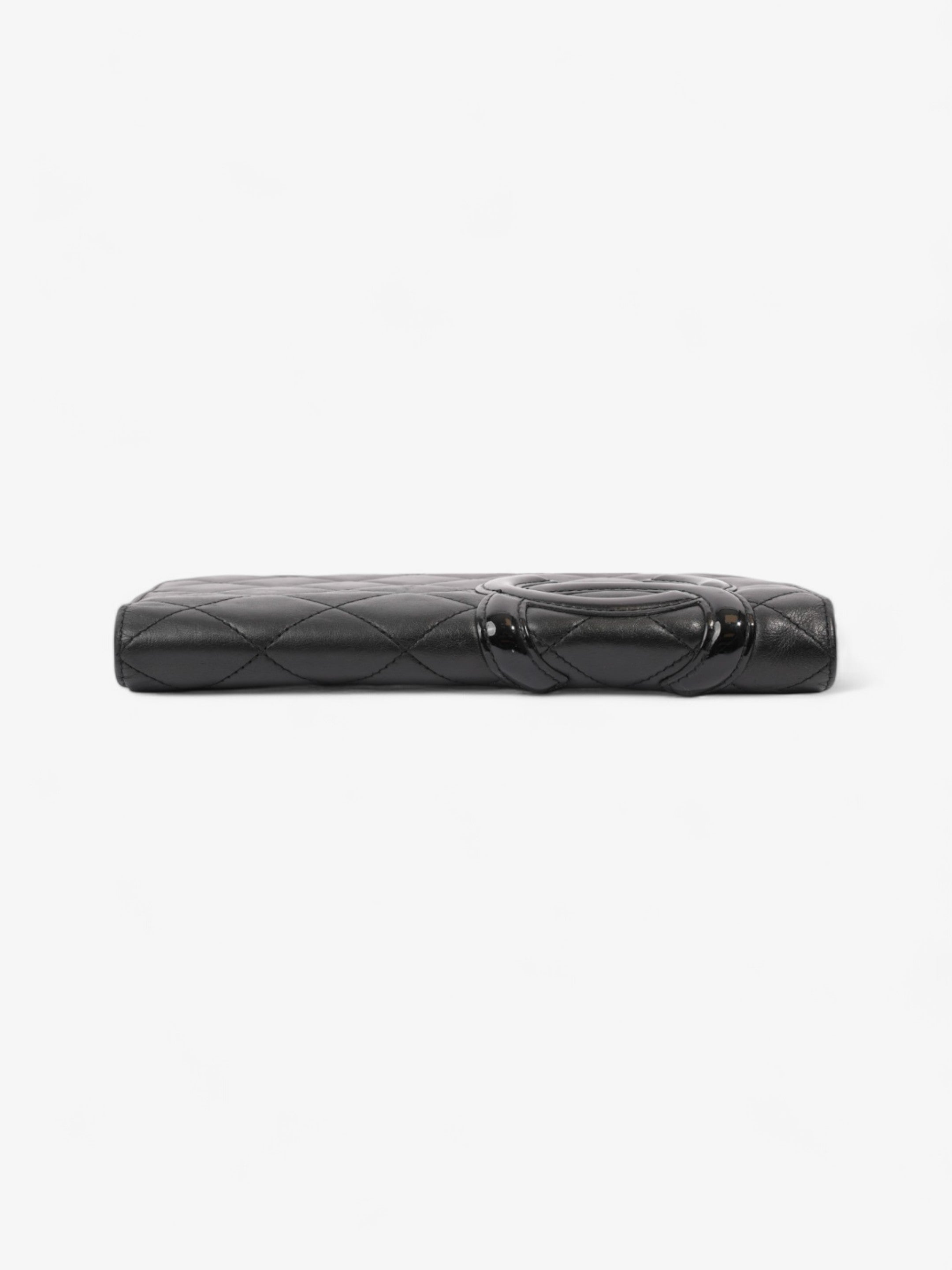 Chanel Cambon Line Lam Wallet Black Leather