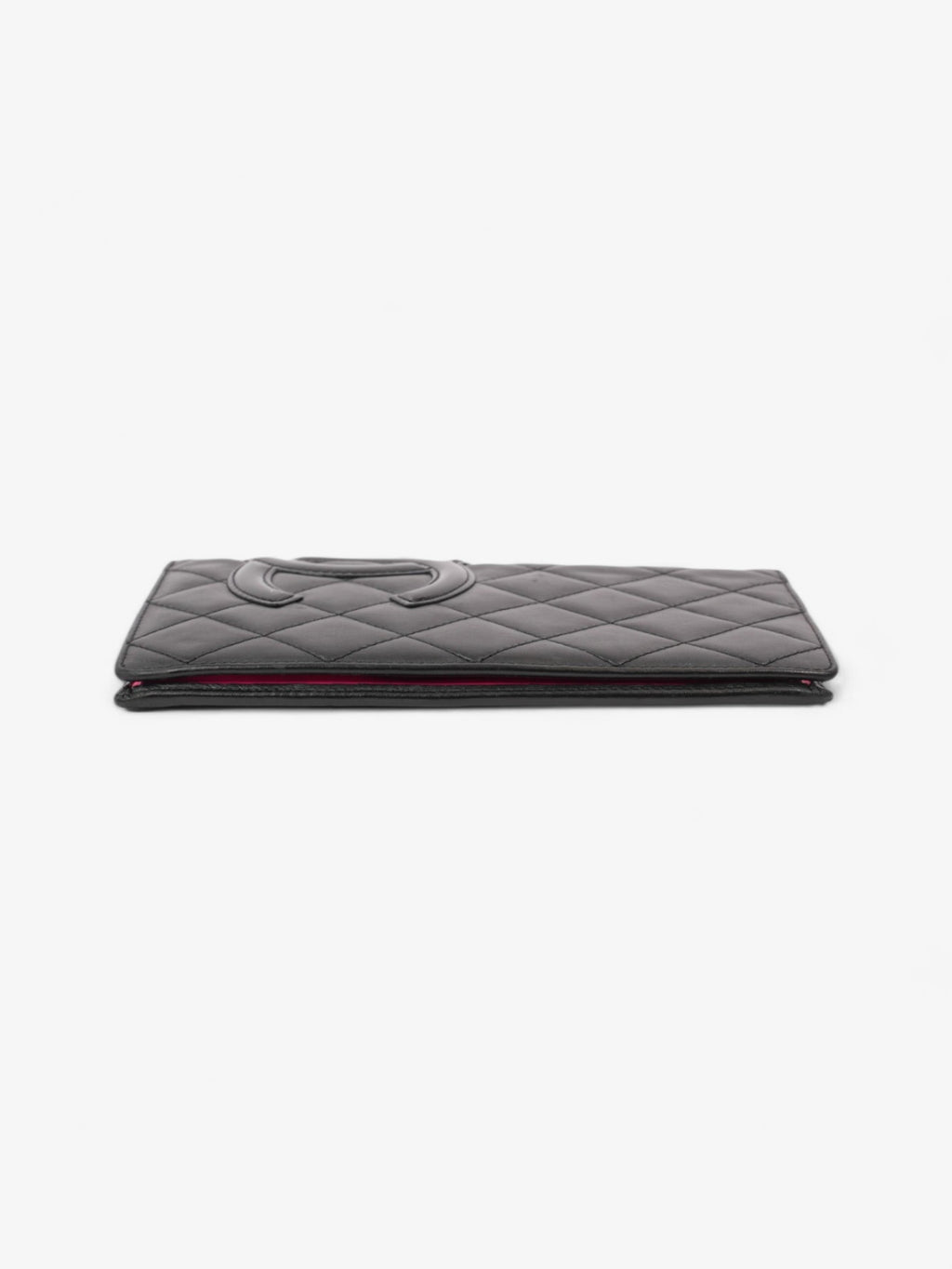 Chanel Cambon Line Lam Wallet Black Leather