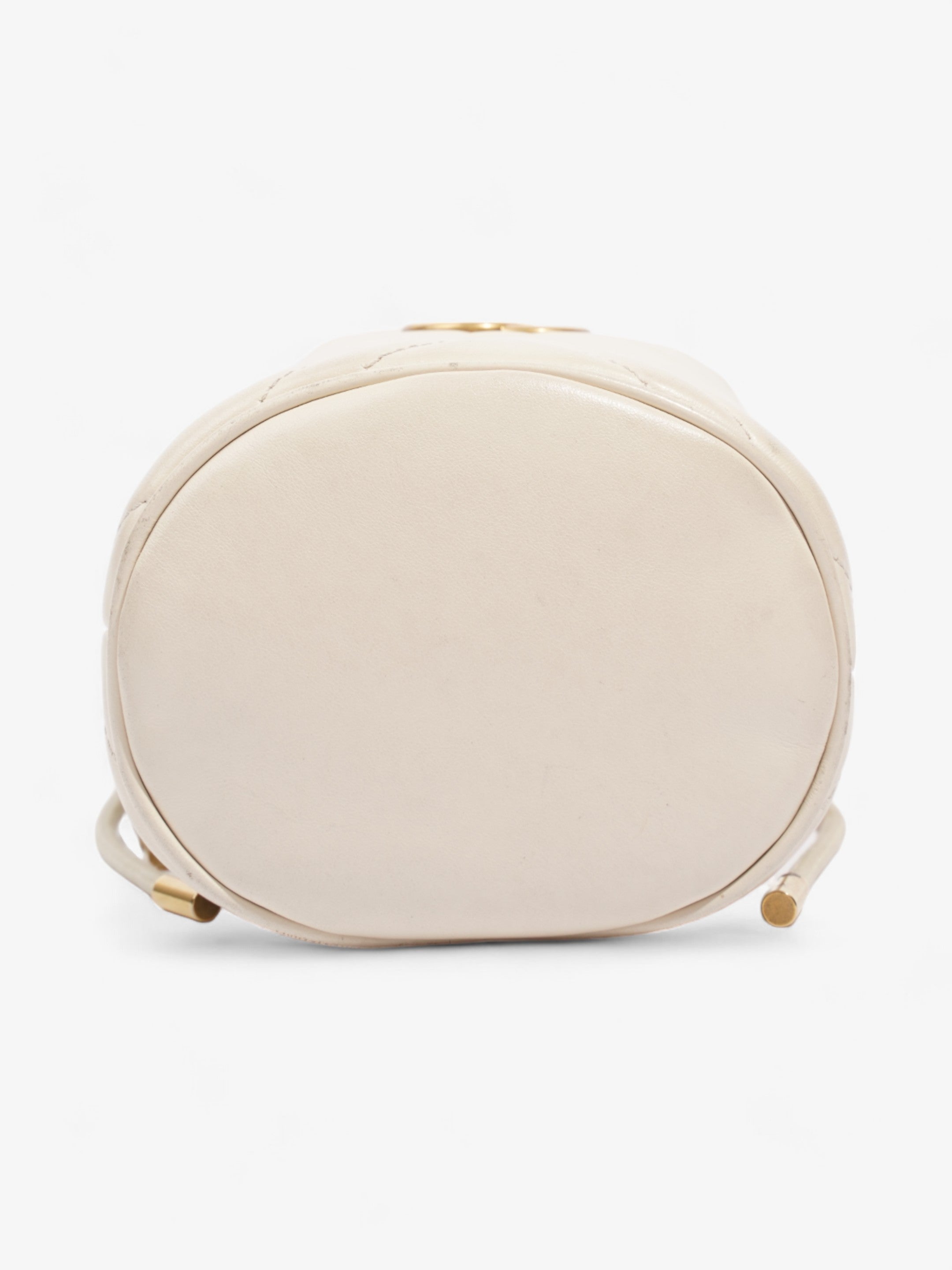 Gucci Marmont Bucket Bag White Leather