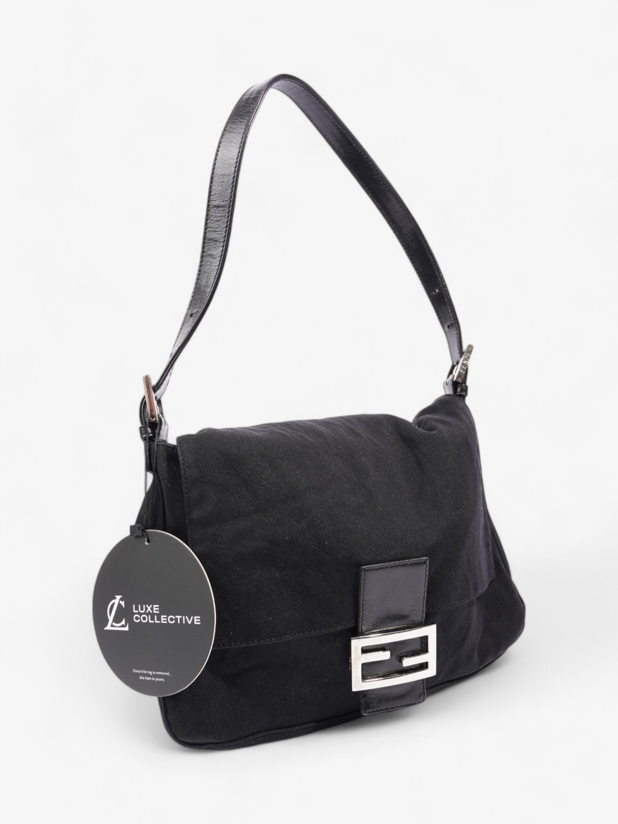 Fendi Mamma Baguette Black Canvas