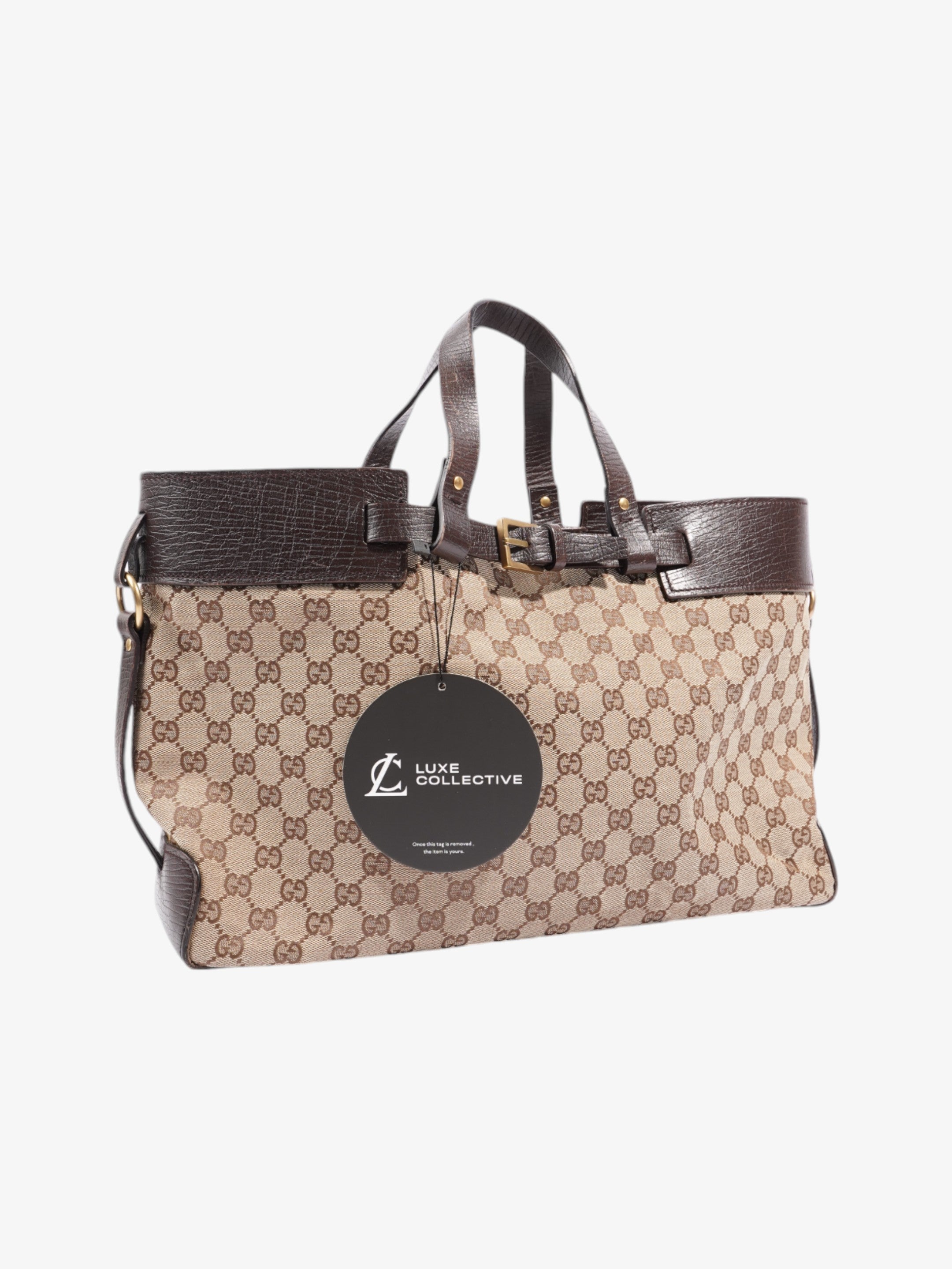 Gucci Tote Beige / Brown Canvas
