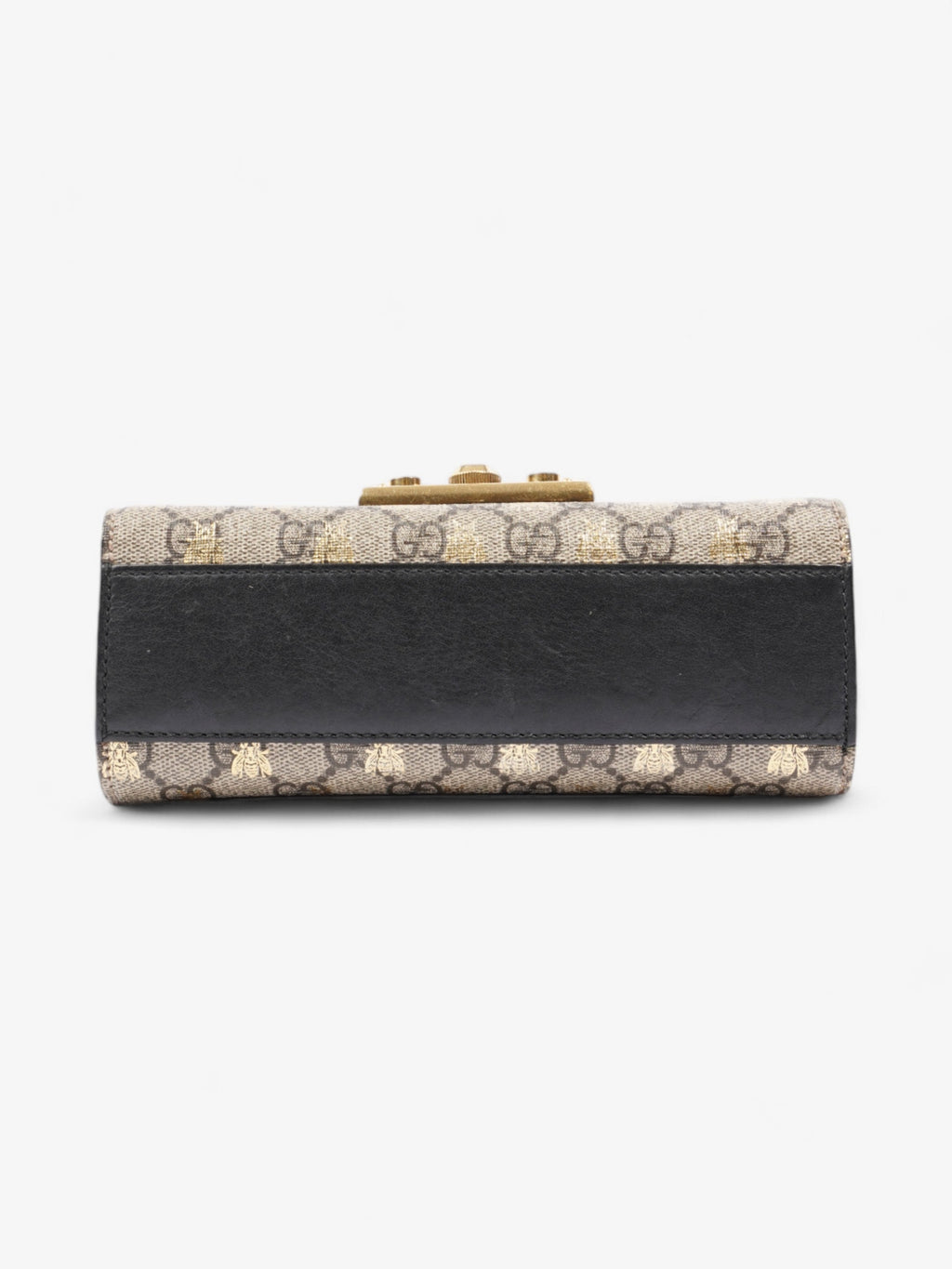 Gucci Padlock Bees GG Supreme / Black / Gold Coated Canvas Small