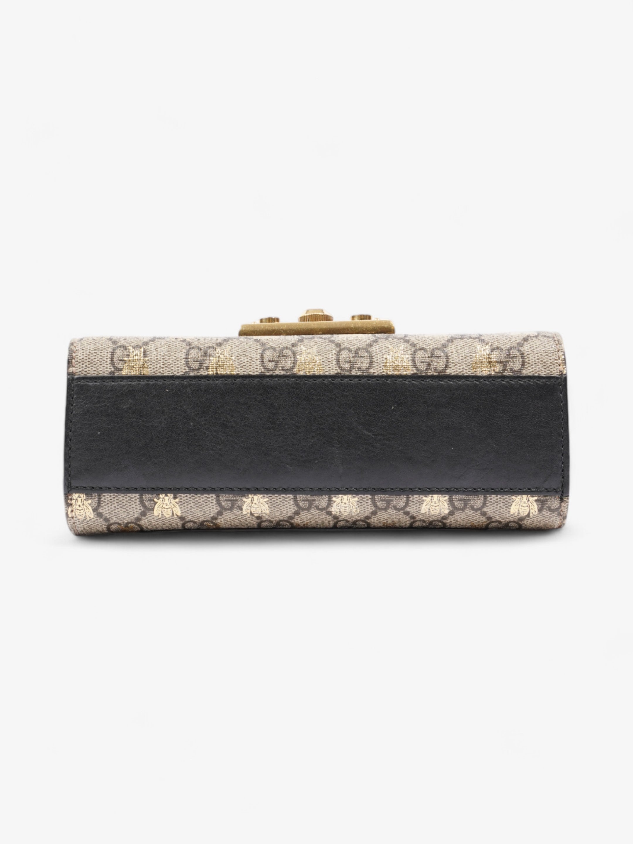 Gucci Padlock Bees GG Supreme / Black / Gold Coated Canvas Small