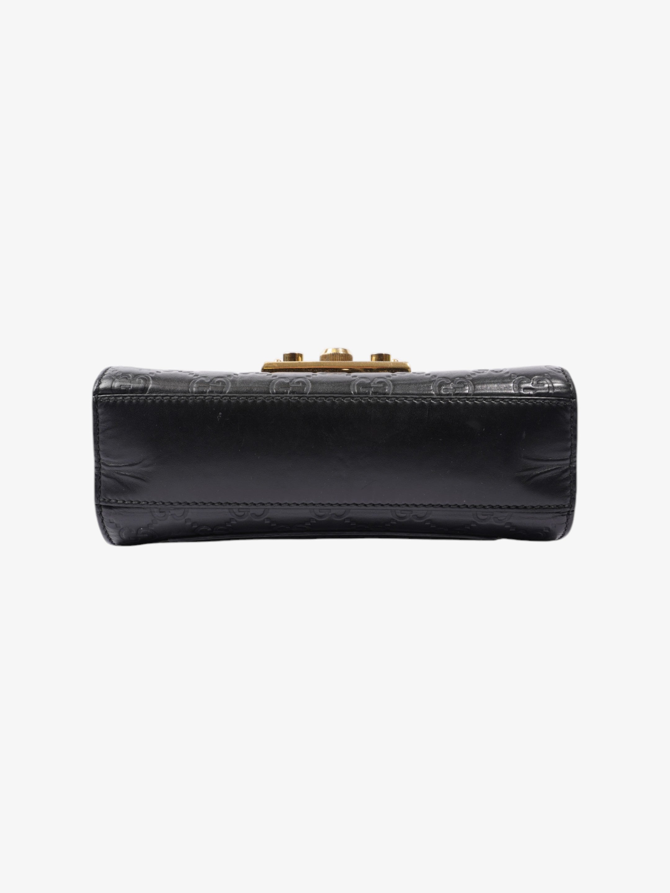 Gucci Padlock GG Black Leather Small