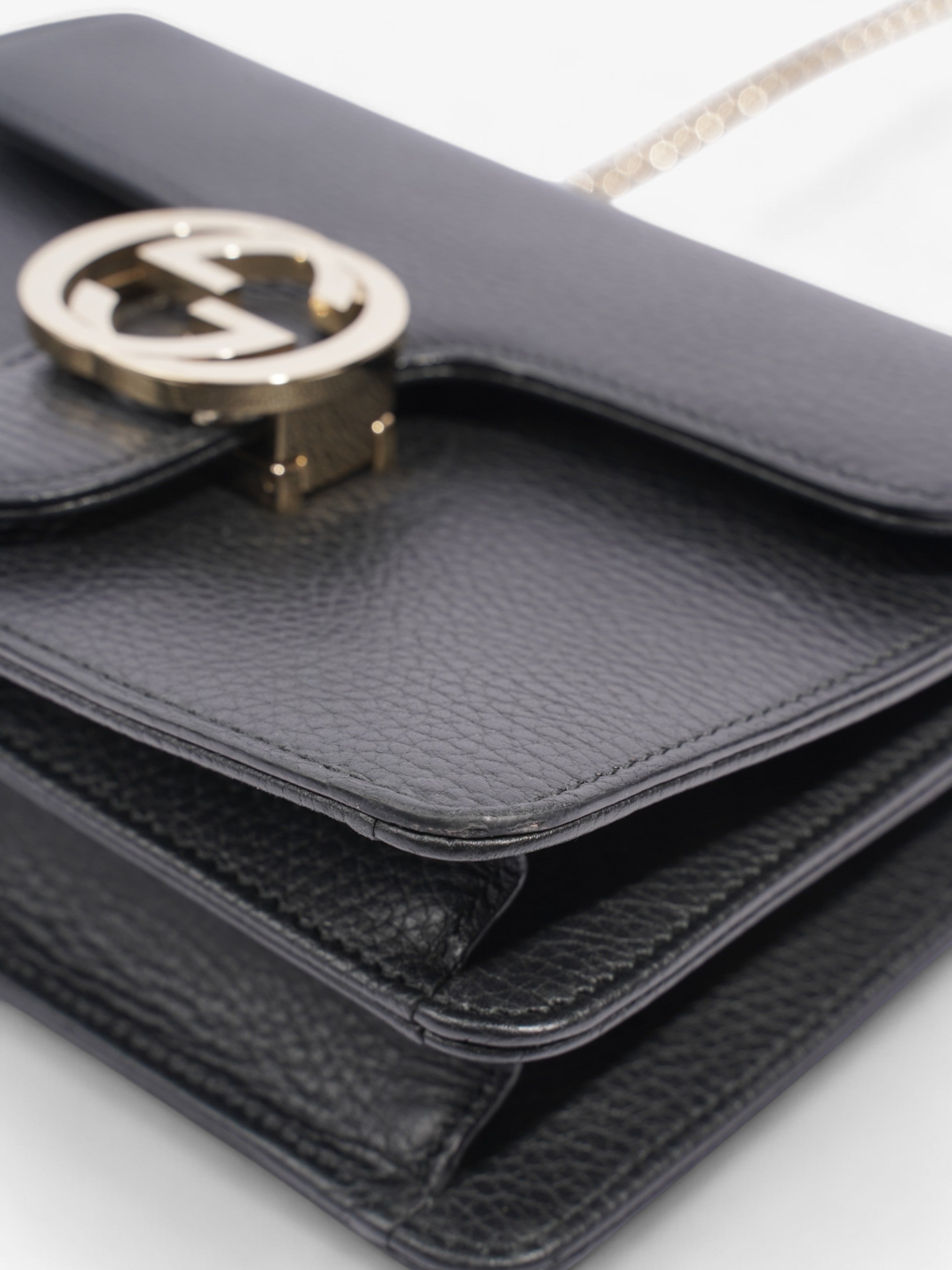 Gucci Interlocking G Bag Black Leather Small