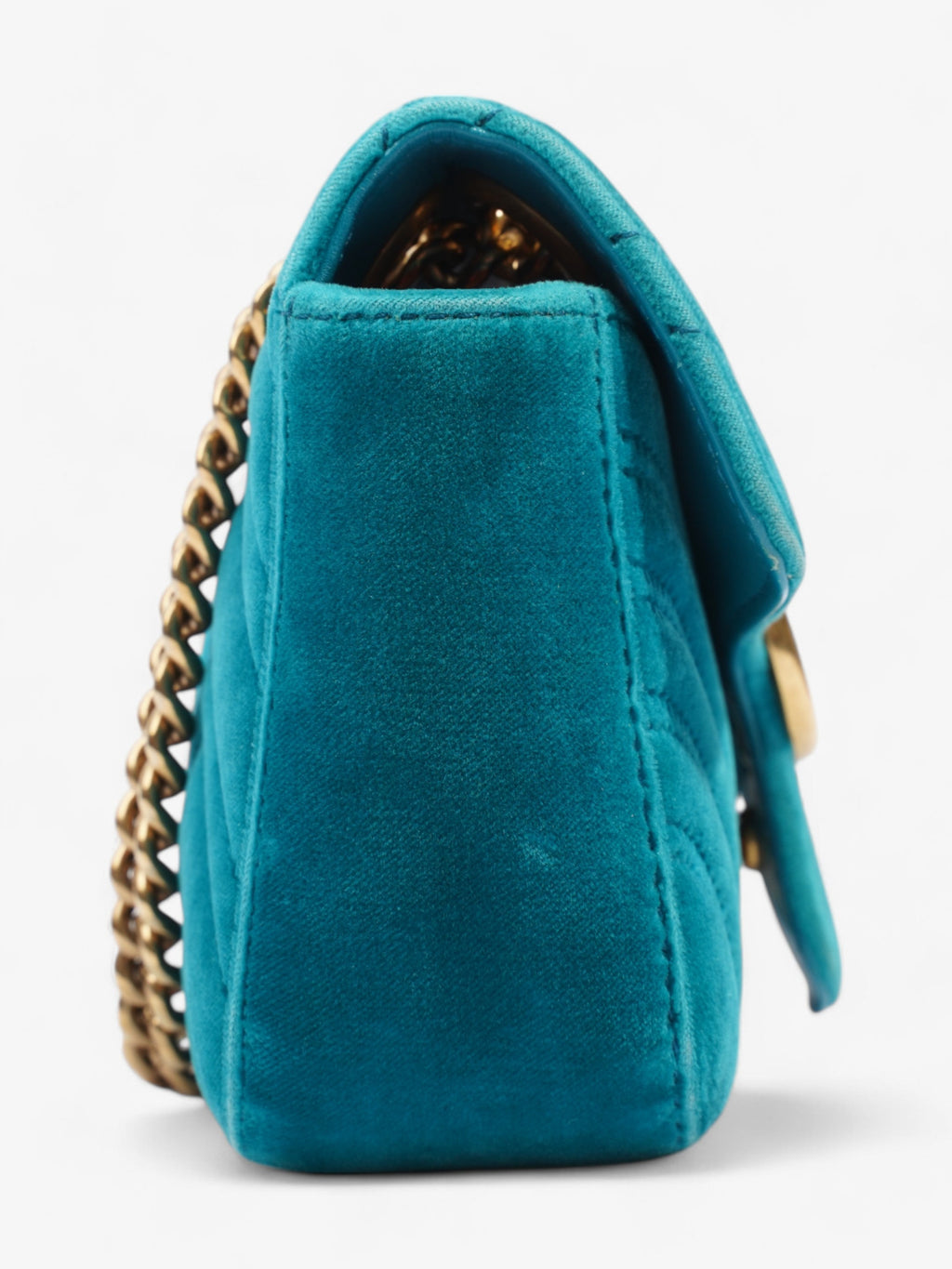 Gucci GG Marmont Turquoise  Velvet Mini