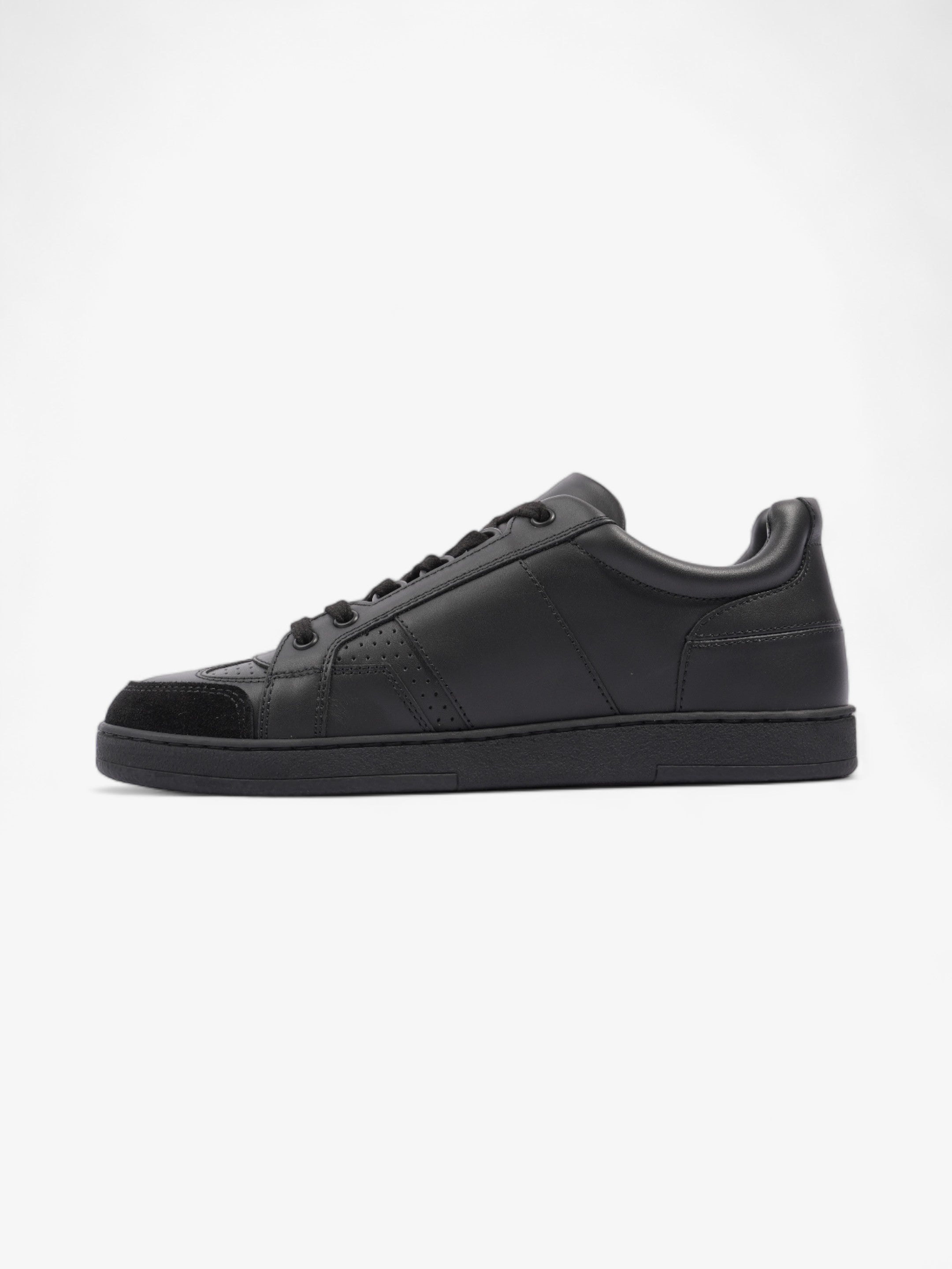 Christian Dior CD Low Top Sneakers Black / White Leather EU 38 UK 5