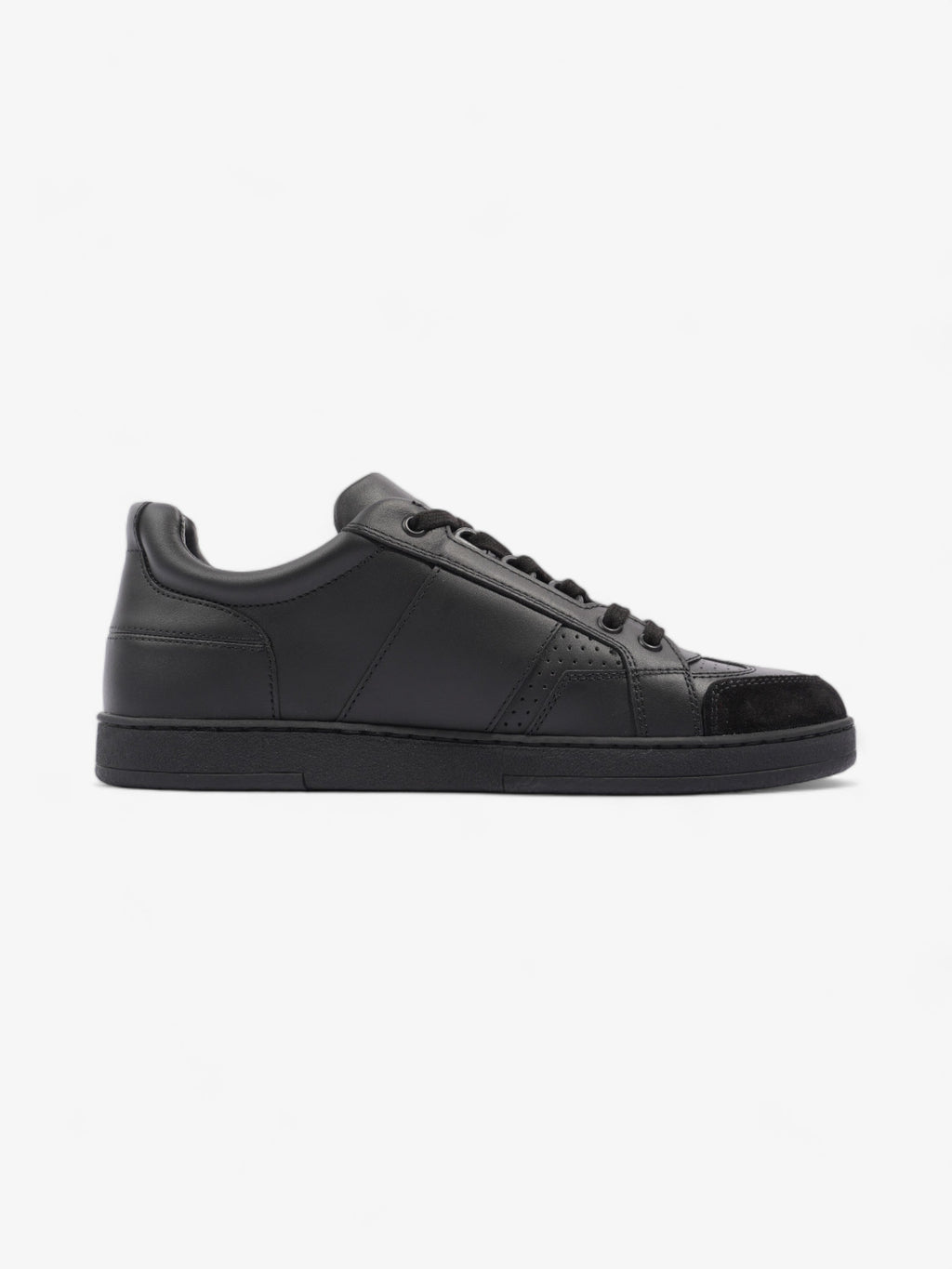 Christian Dior CD Low Top Sneakers Black / White Leather EU 38 UK 5