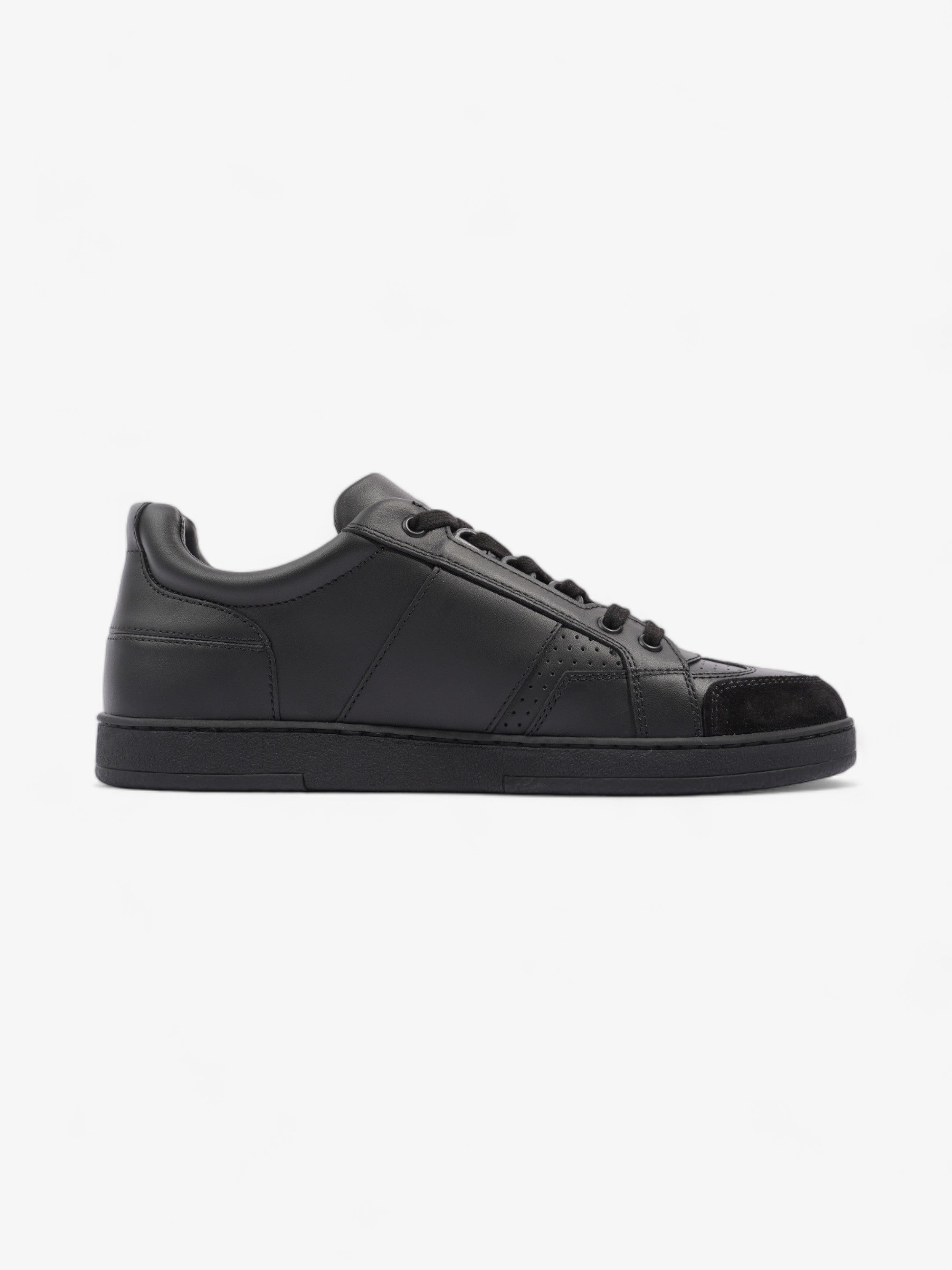 Christian Dior CD Low Top Sneakers Black / White Leather EU 38 UK 5