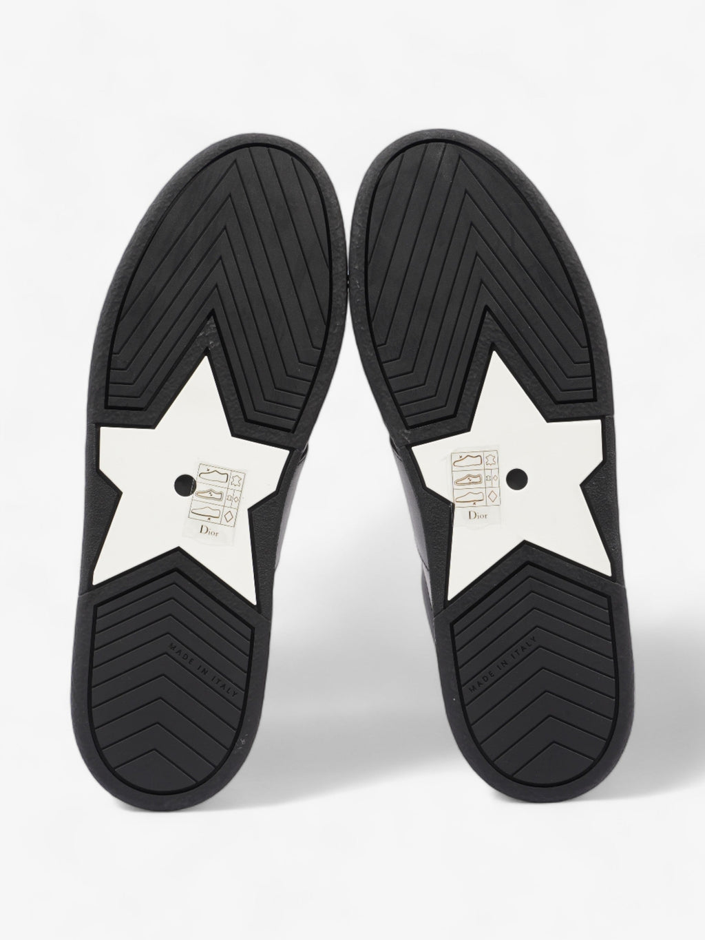 Christian Dior CD Low Top Sneakers Black / White Leather EU 38 UK 5