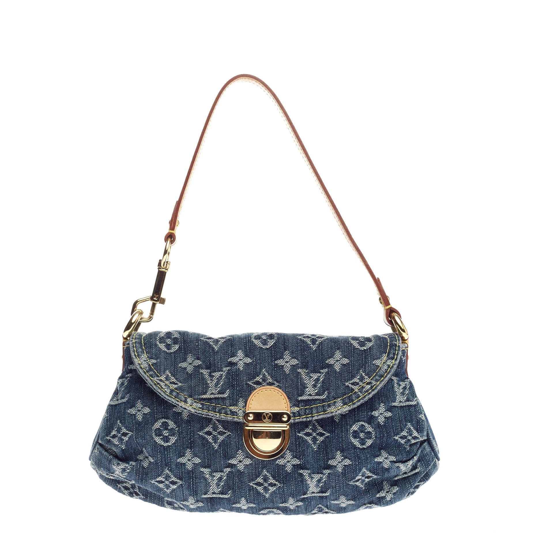 Pleaty Handbag Denim Mini