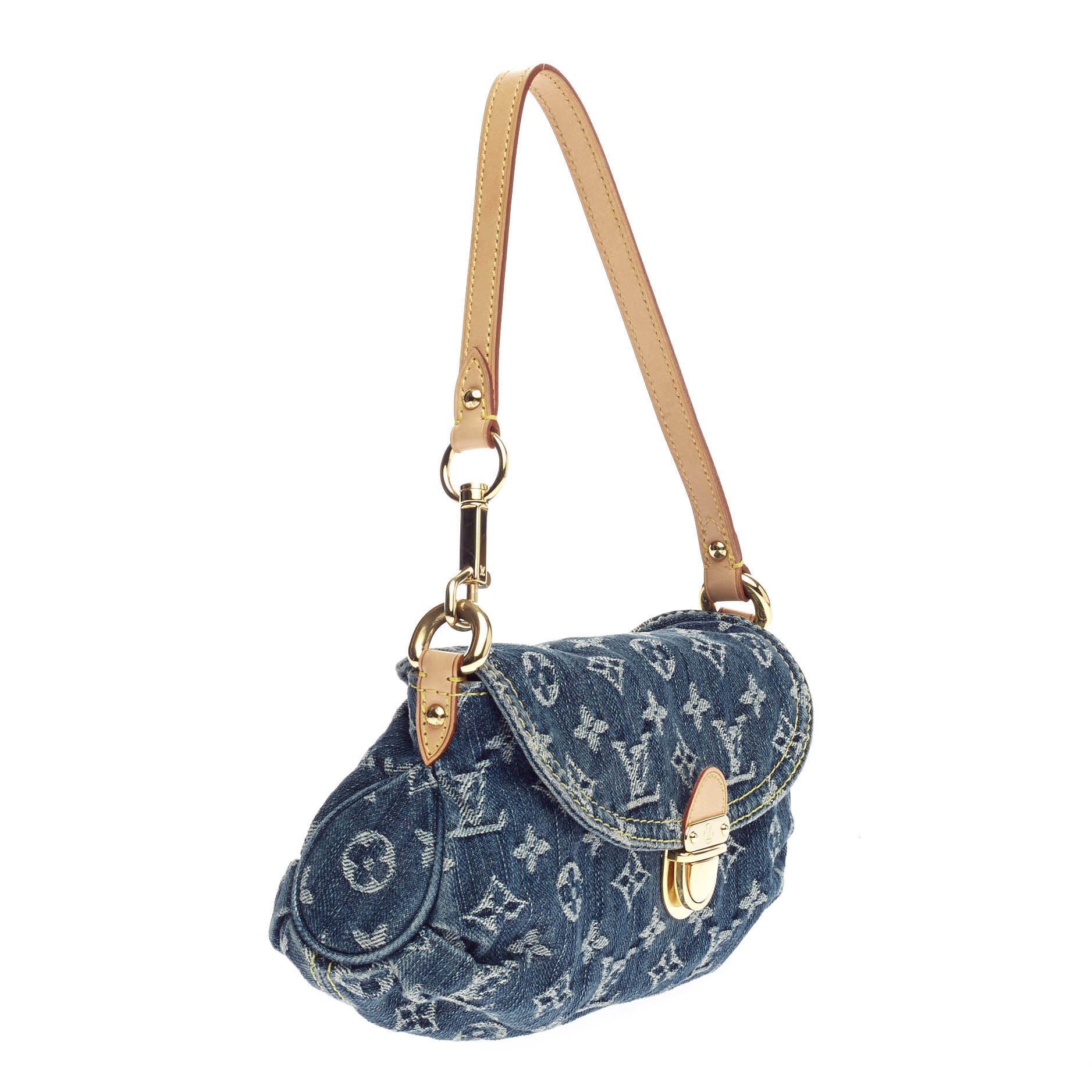 Pleaty Handbag Denim Mini
