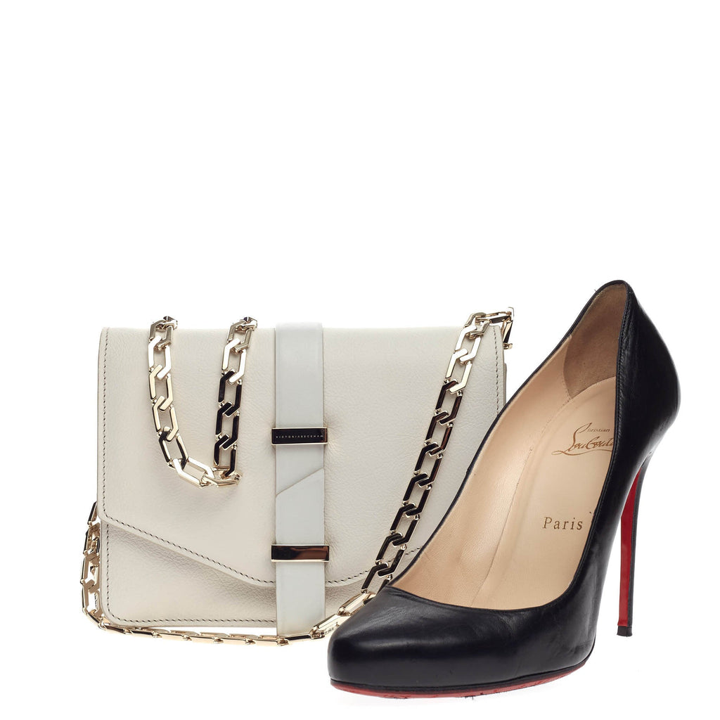 Chain Flap Crossbody Bag Leather Mini