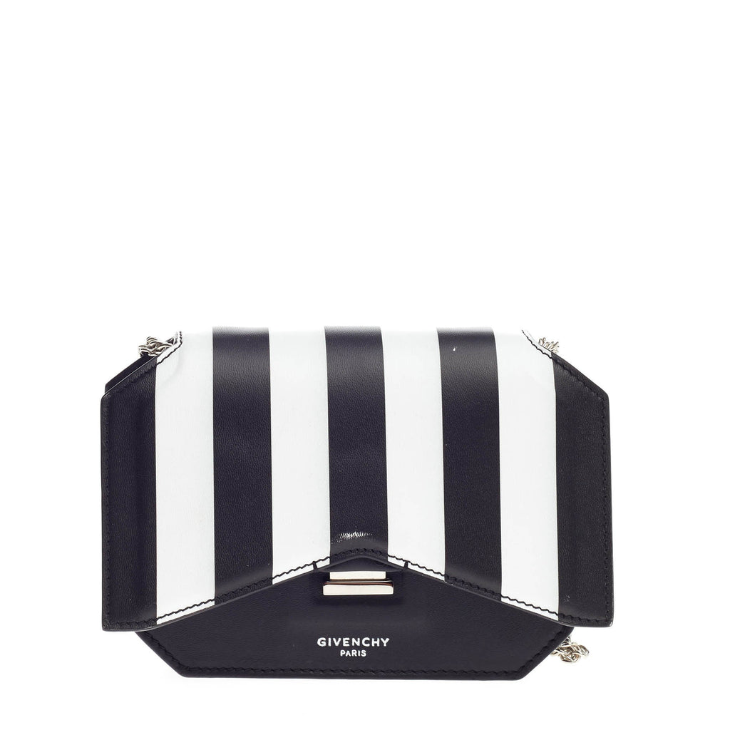 Bow Cut Chain Crossbody Bag Leather Mini