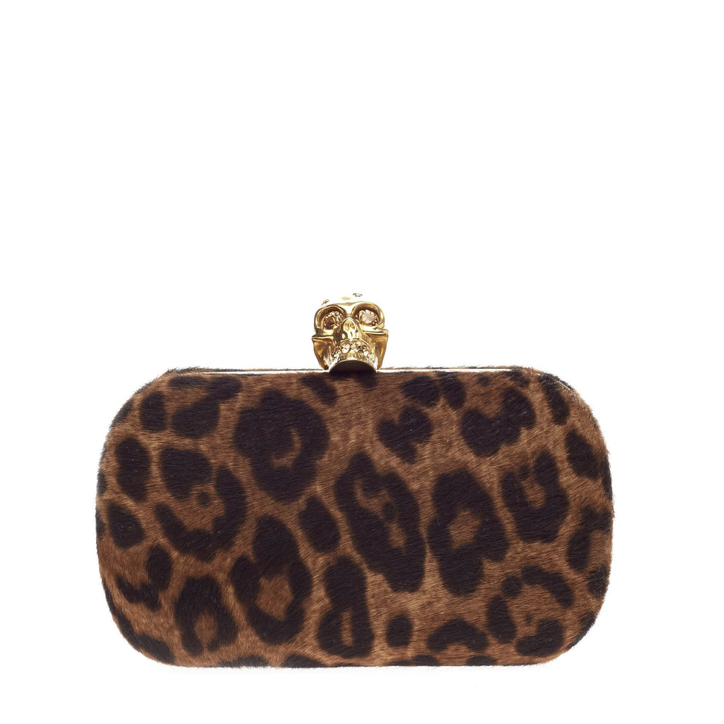 Skull Box Clutch Calf Hair Small