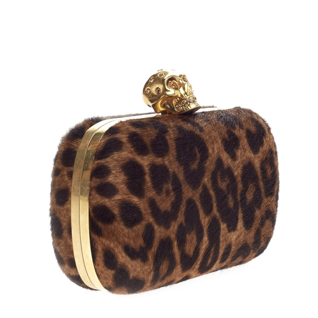 Skull Box Clutch Calf Hair Small