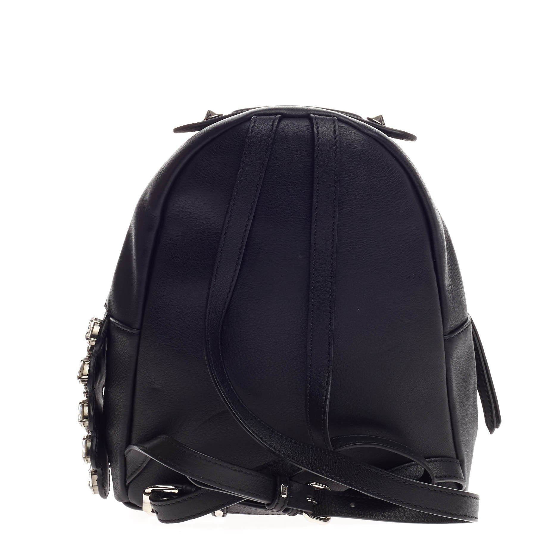 By The Way Backpack Leather with Crystals Mini