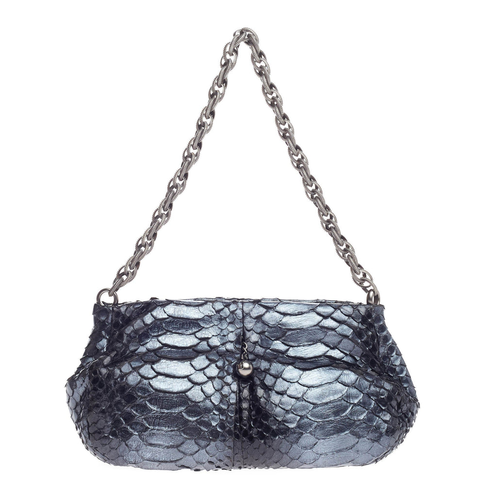 Chain Strap Pochette Python Mini