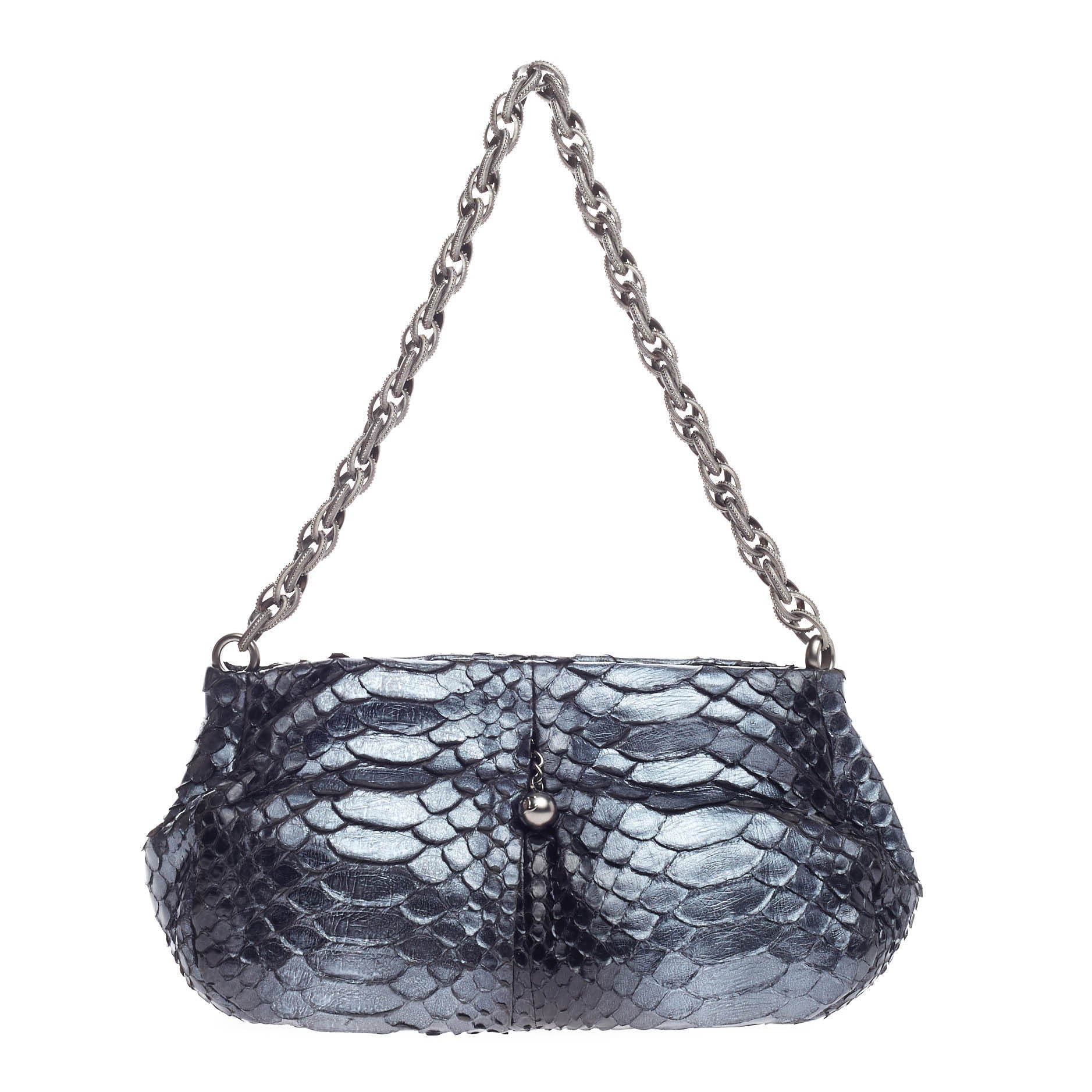 Chain Strap Pochette Python Mini