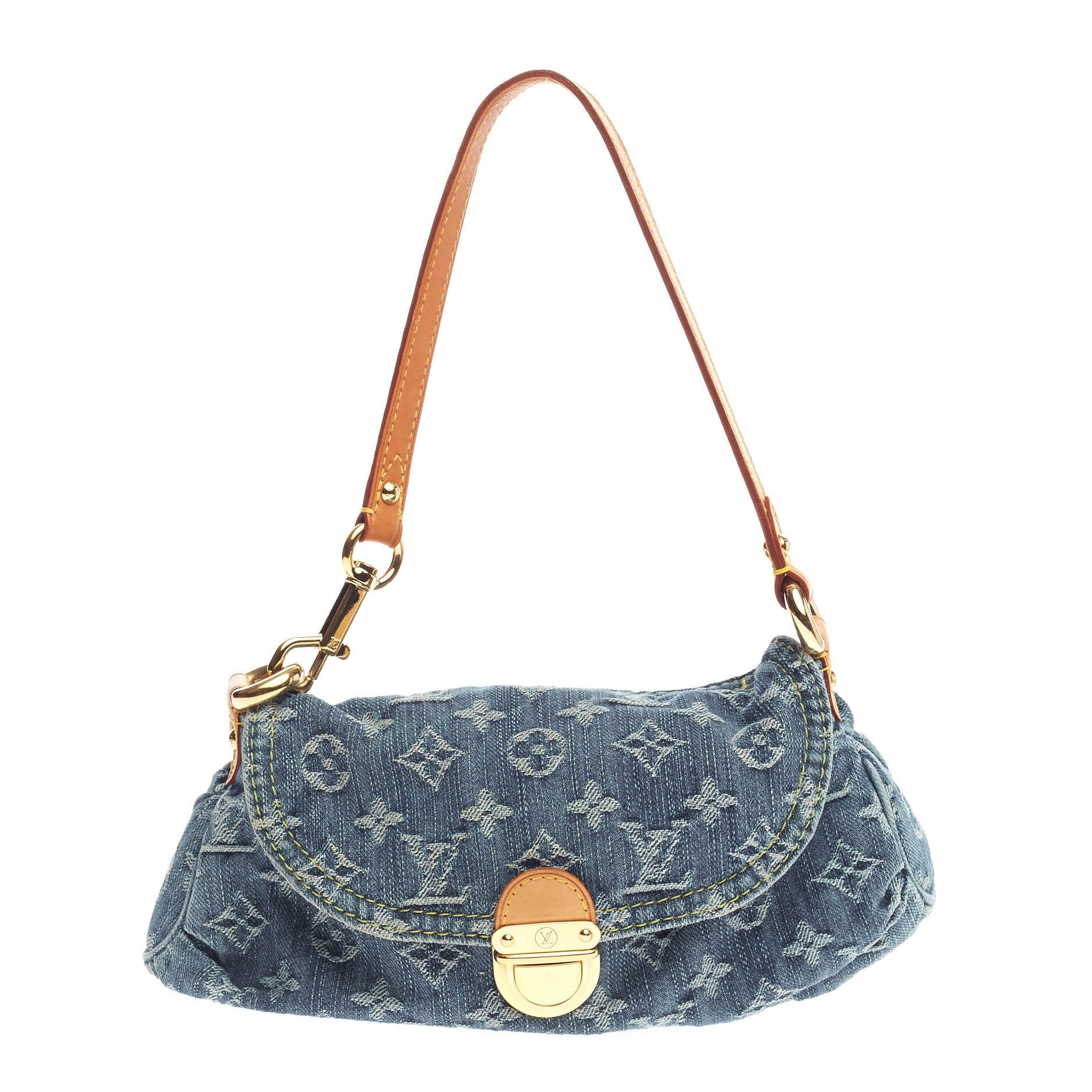 Pleaty Handbag Denim Mini