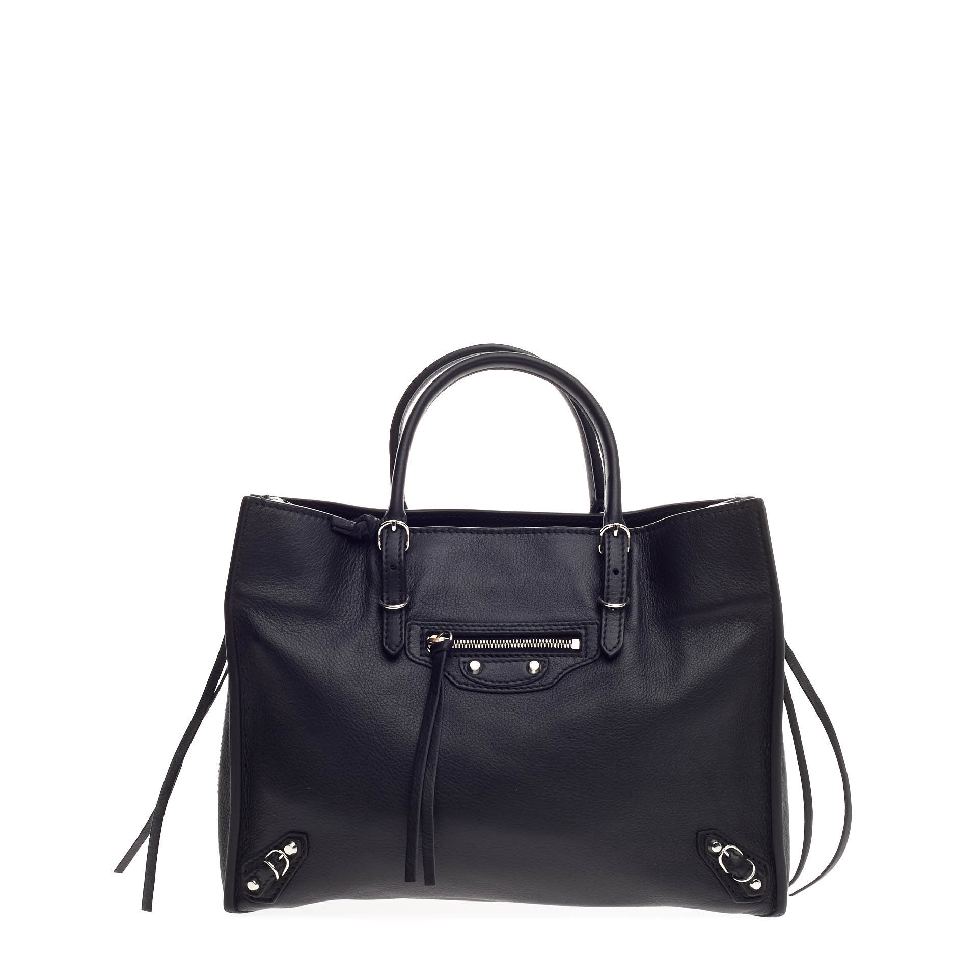 Papier A4 Zip Around Classic Studs Handbag Leather Mini