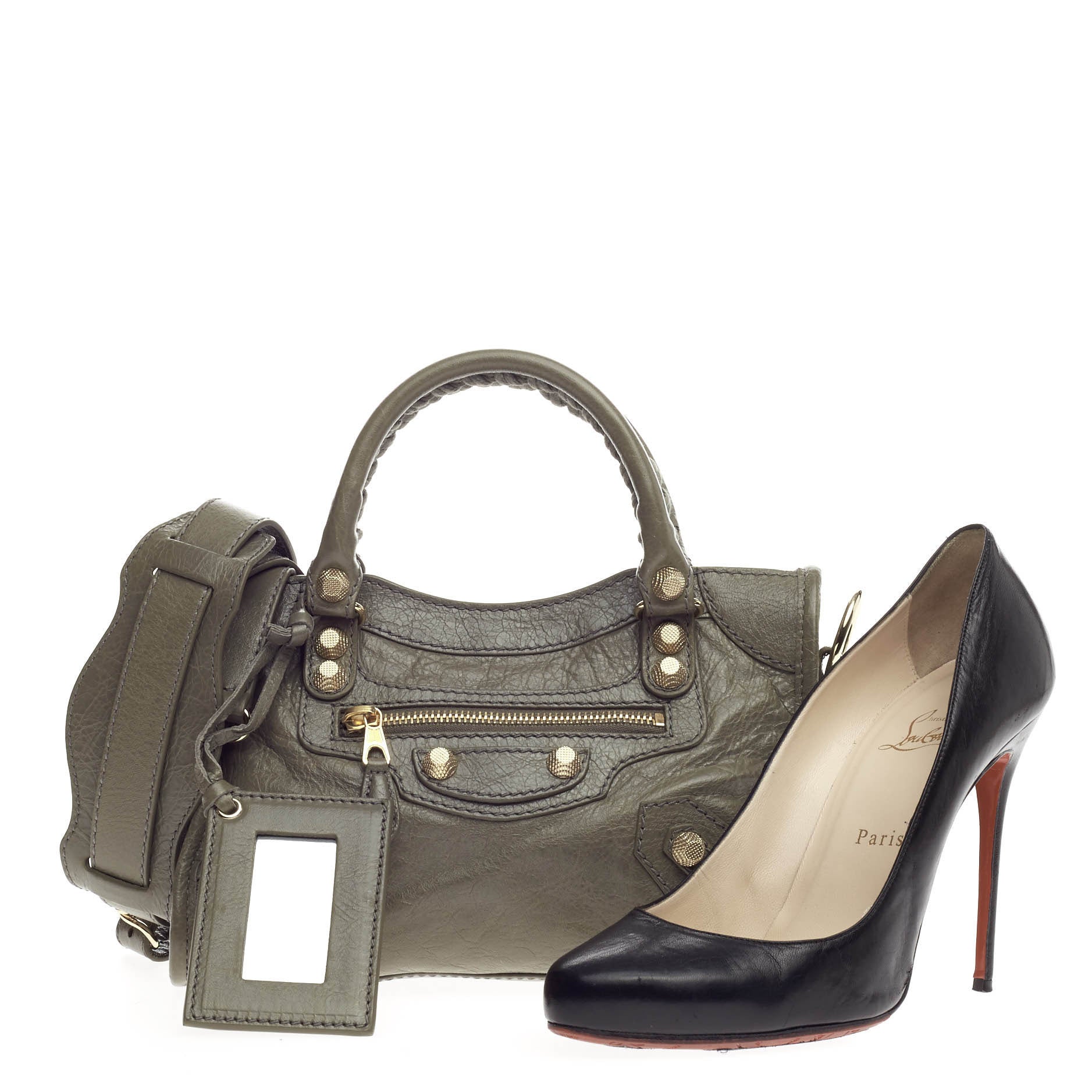 City Giant Studs Handbag Leather Mini