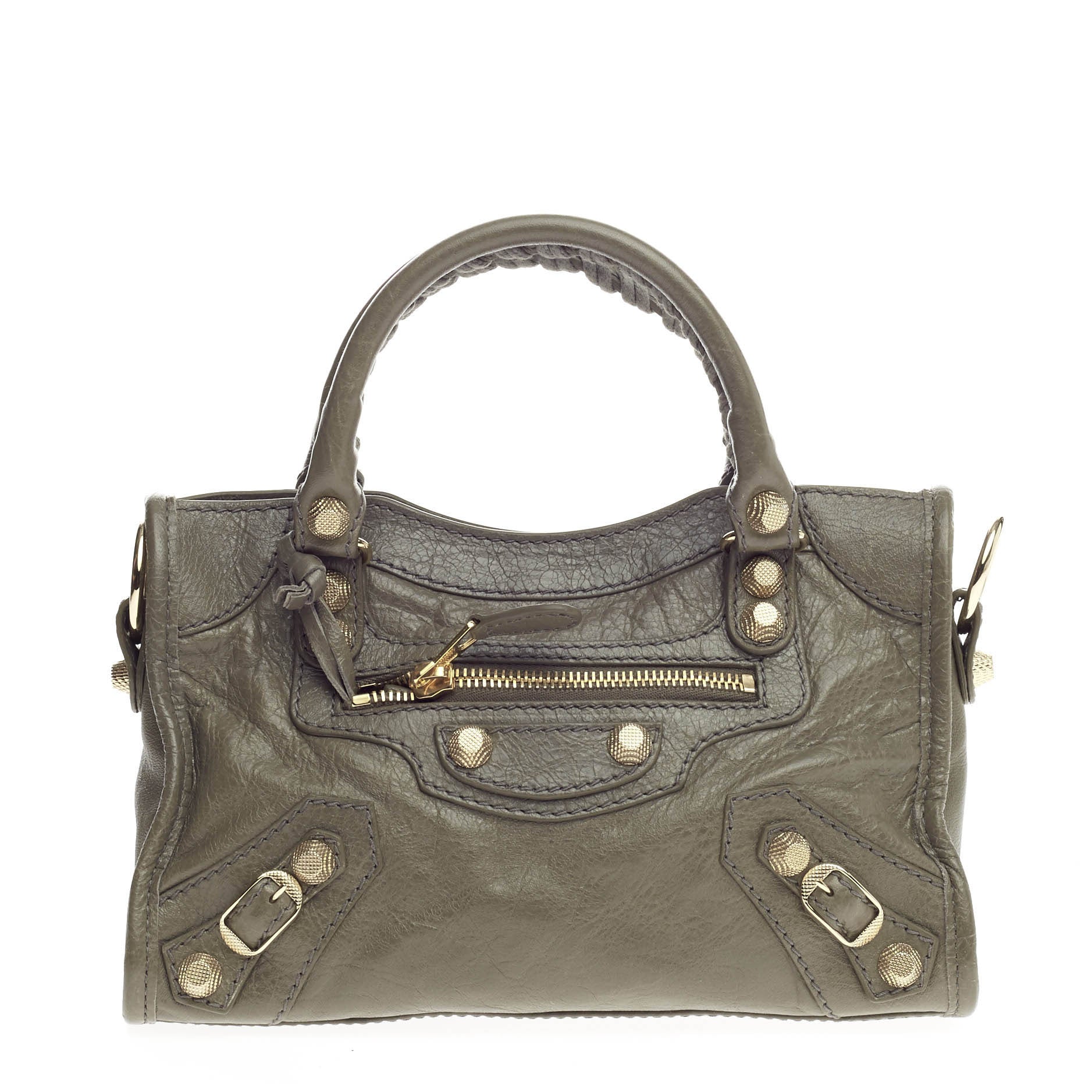 City Giant Studs Handbag Leather Mini