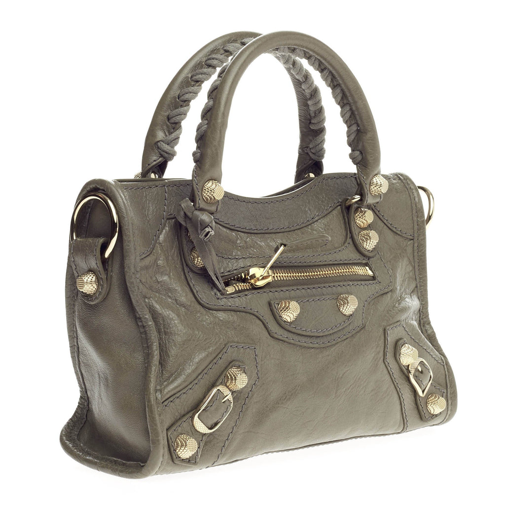 City Giant Studs Handbag Leather Mini