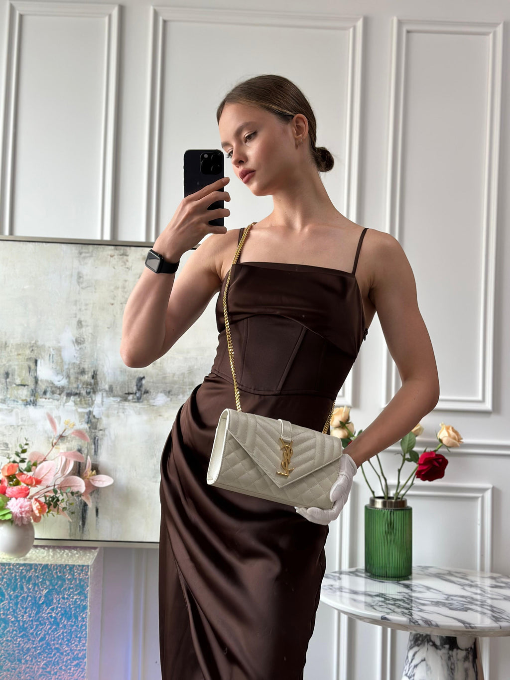 Saint Laurent Small Envelope Cross Body Bag