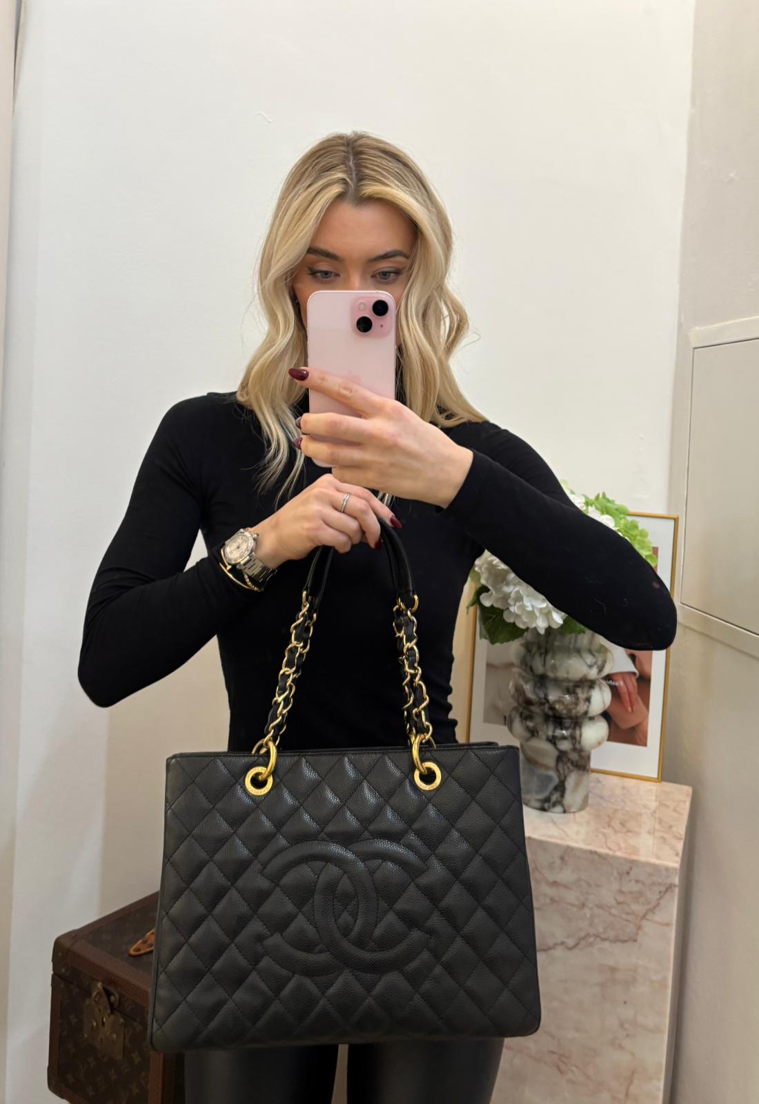Chanel Black Grand Shopping Tote (GST) 2014-2015