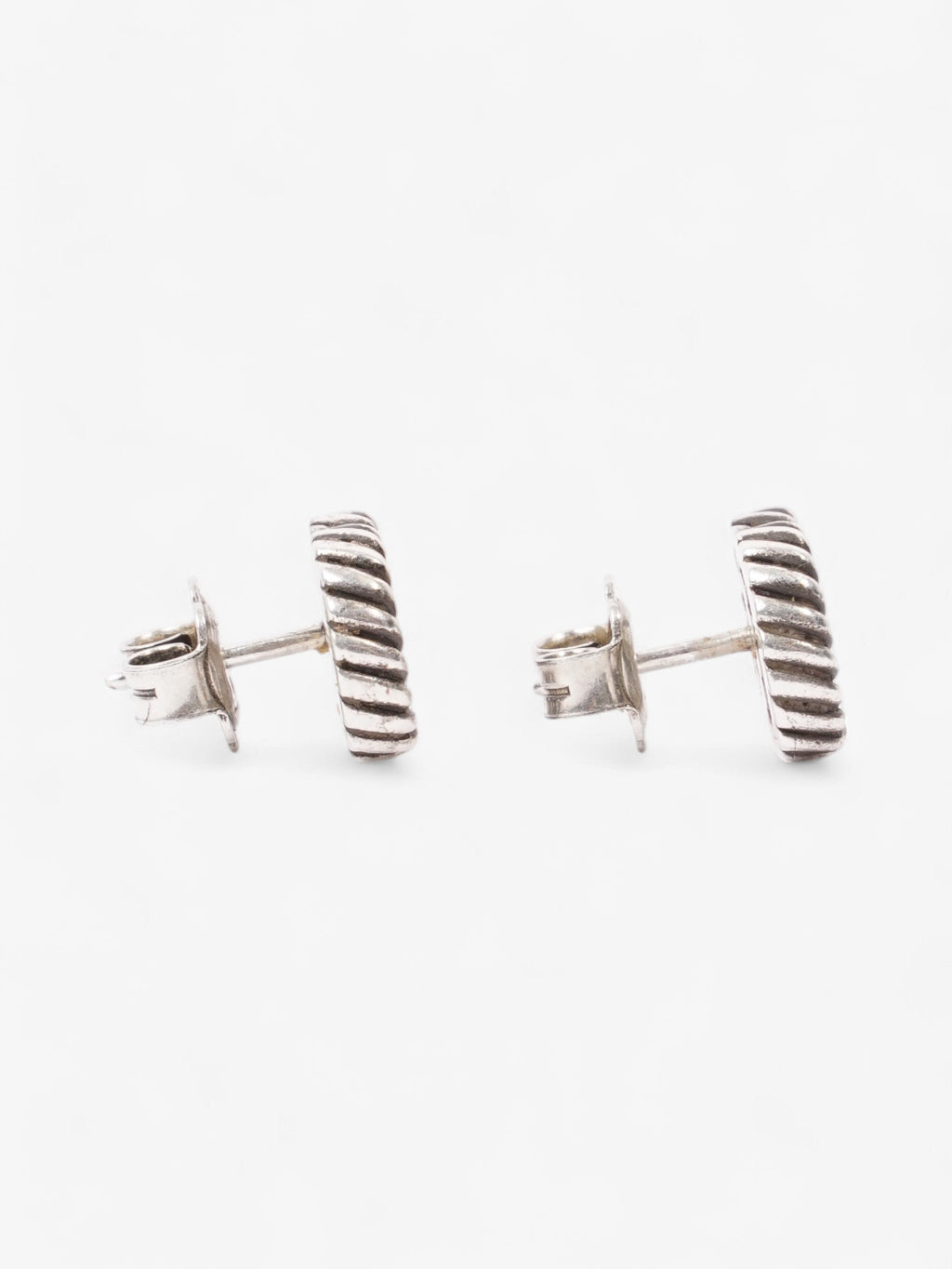 Gucci Double G Earrings Silver Silver Sterling