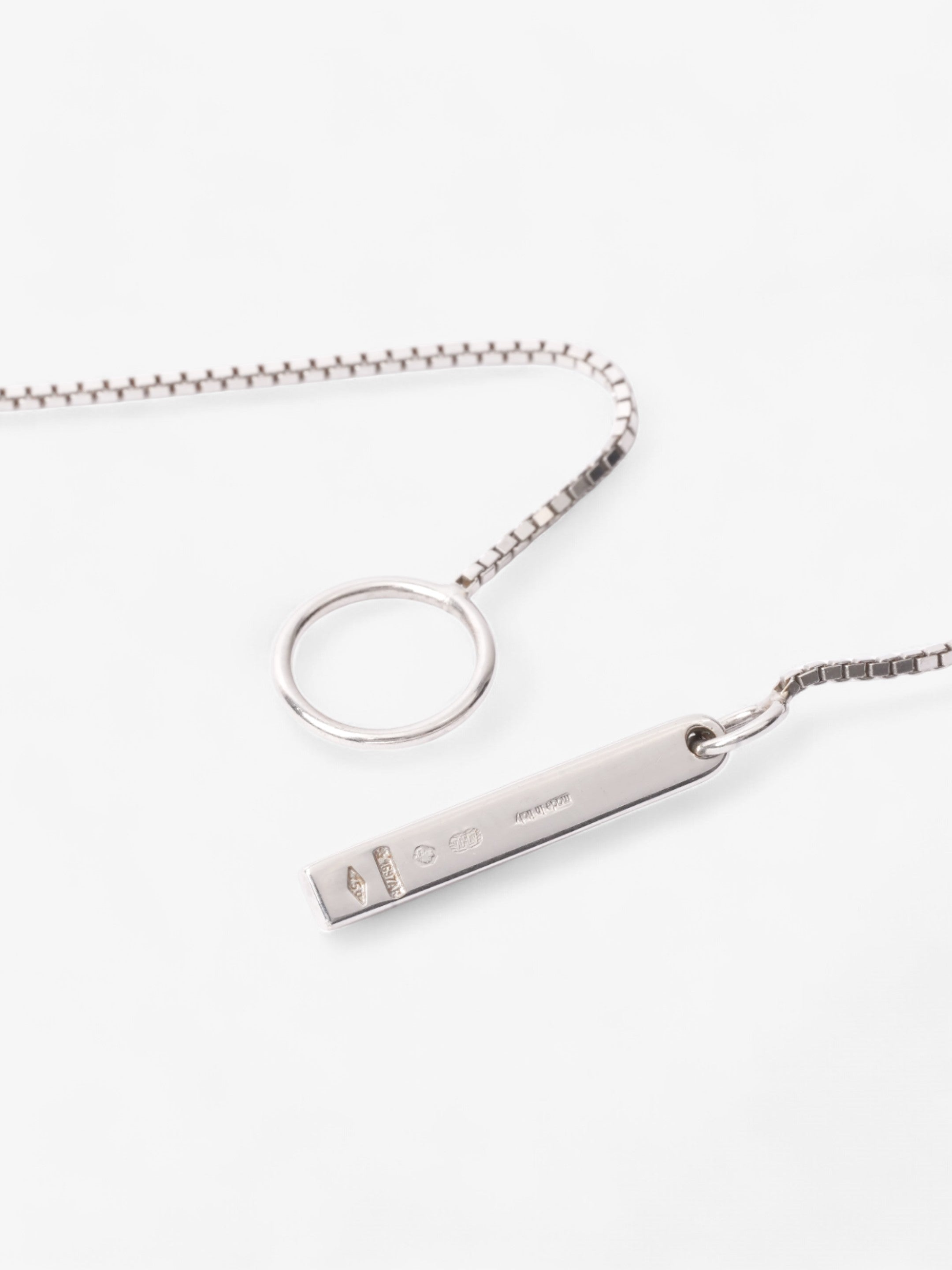 Gucci Logo Drop Necklace White Gold White Gold