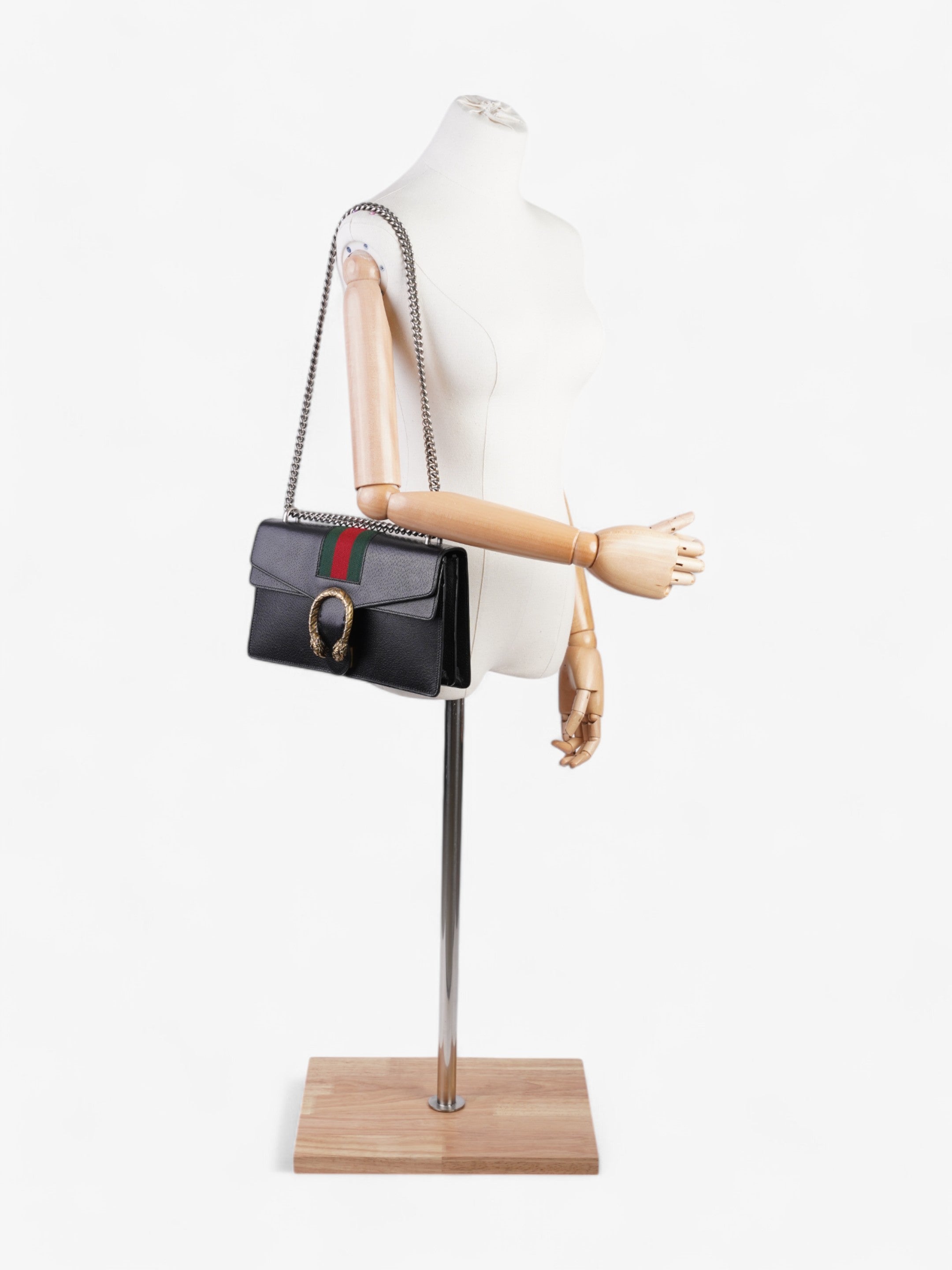 Gucci Dionysus Black / Red / Green Leather Small