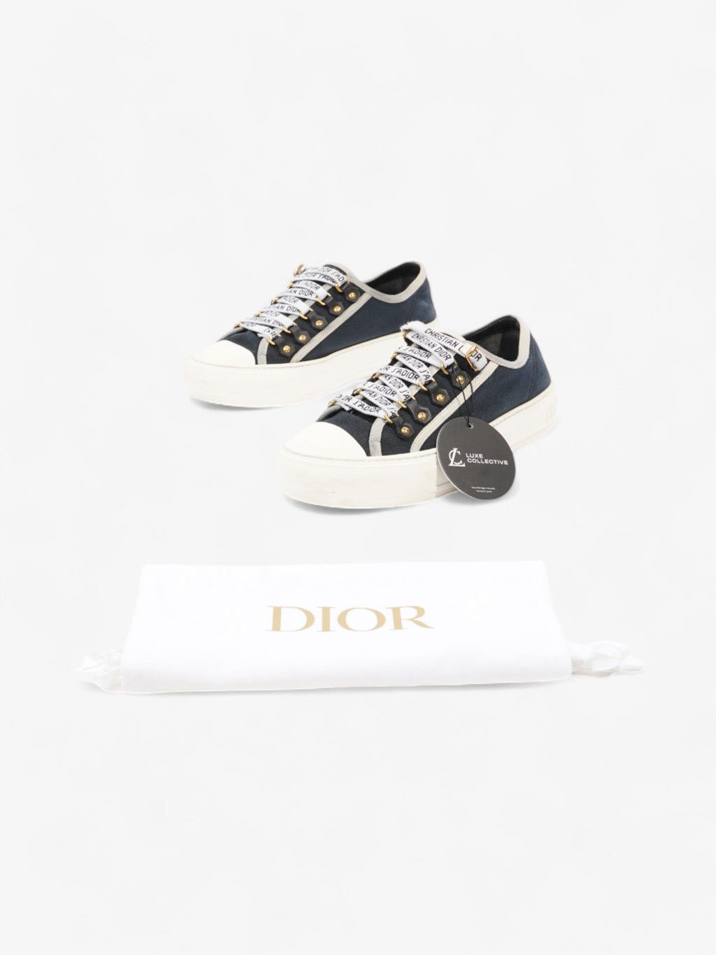 Christian Dior Walk'n'Dior Sneaker Navy / White Canvas EU 37 UK 4