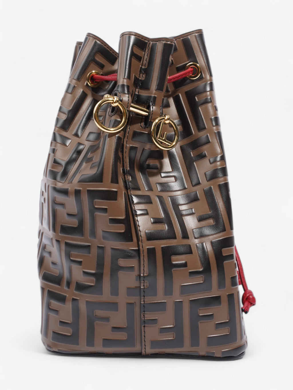 Fendi Bucket Bag Brown / Black Leather