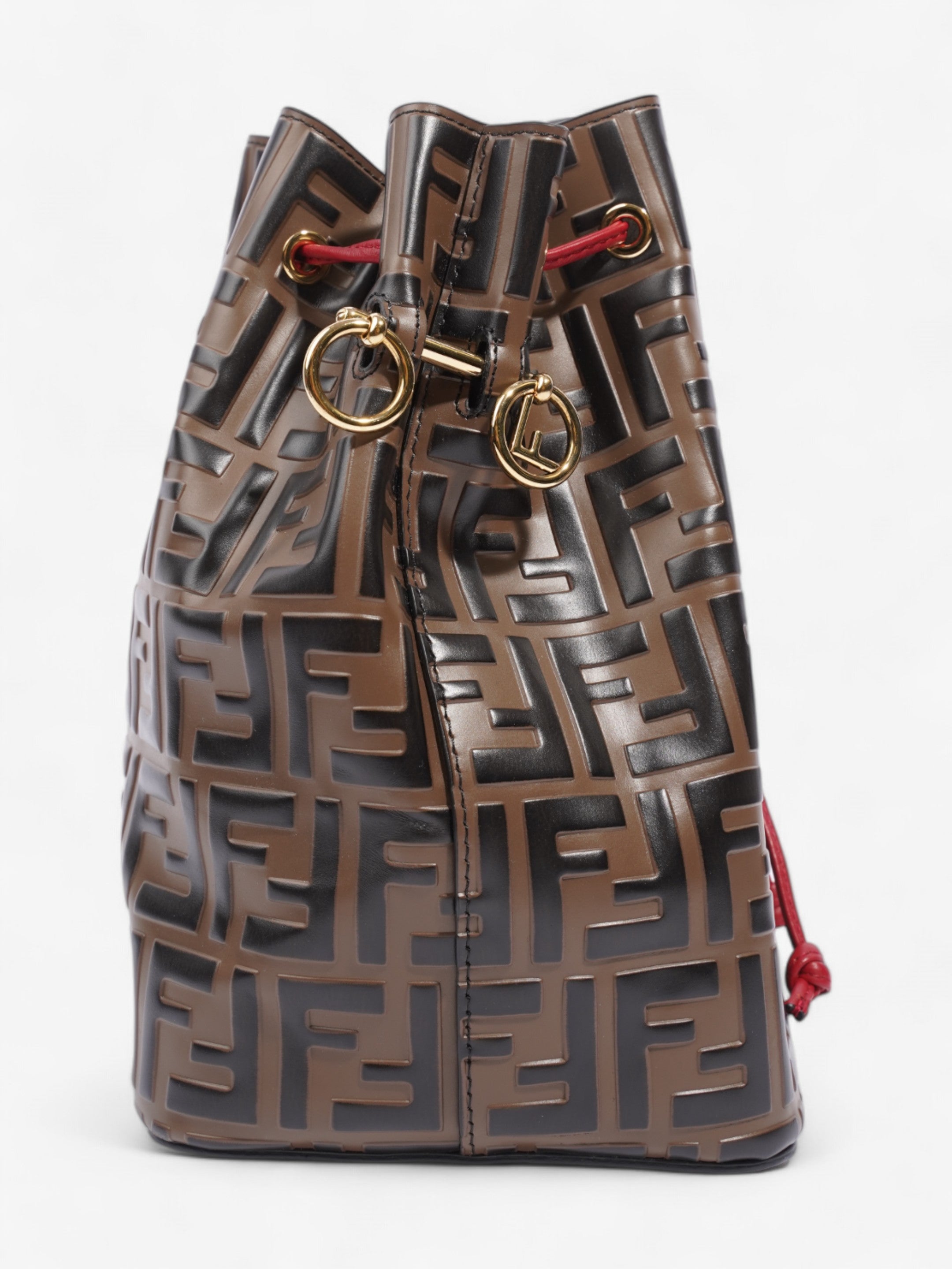 Fendi Bucket Bag Brown / Black Leather