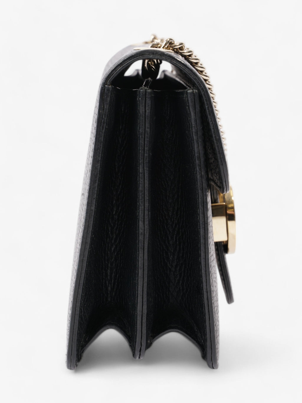 Gucci Dollar Interlocking G Black Calfskin Leather Small