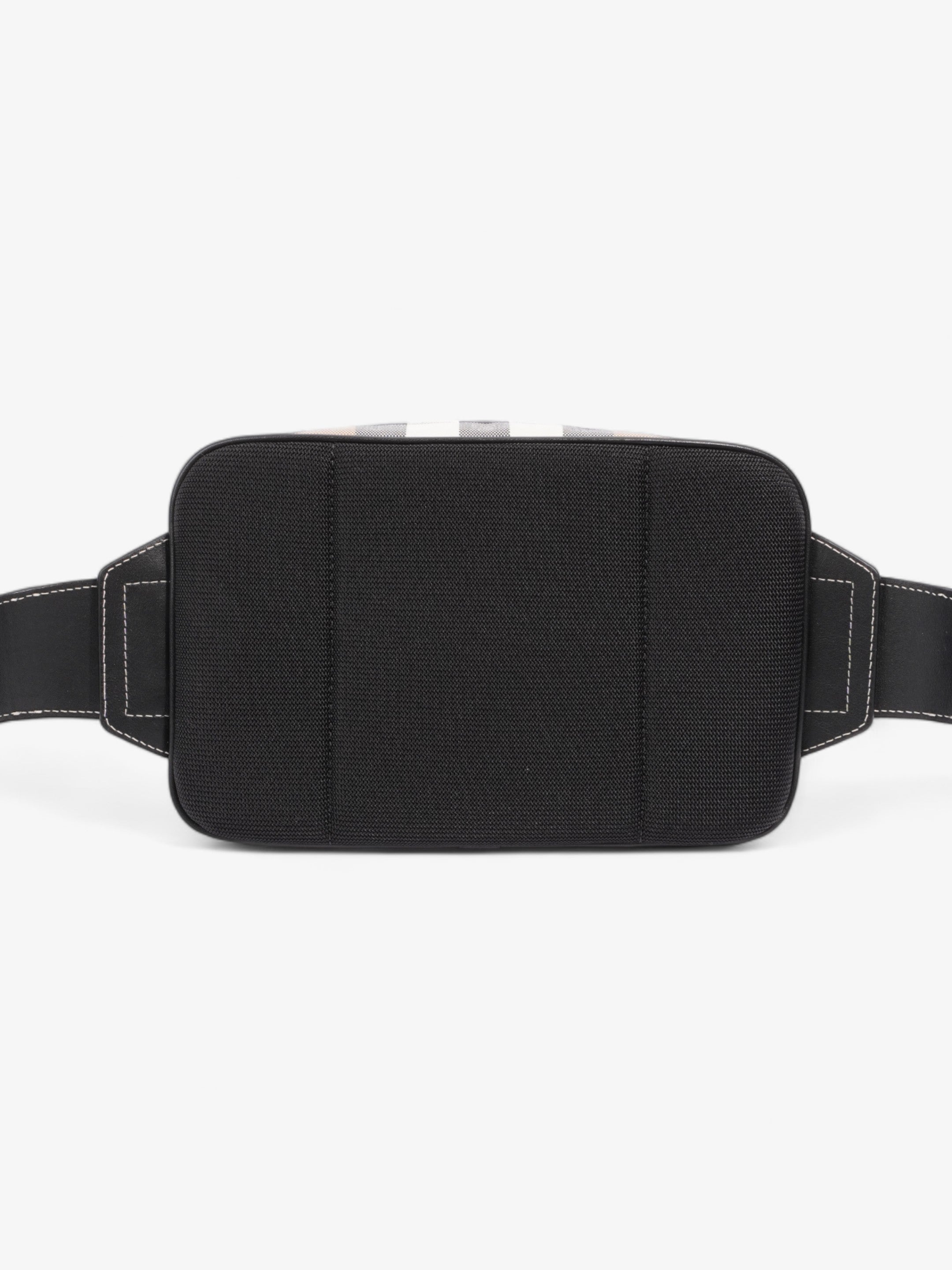 Burberry Double Zip Belt Bag Dark Birch Brown Cotton