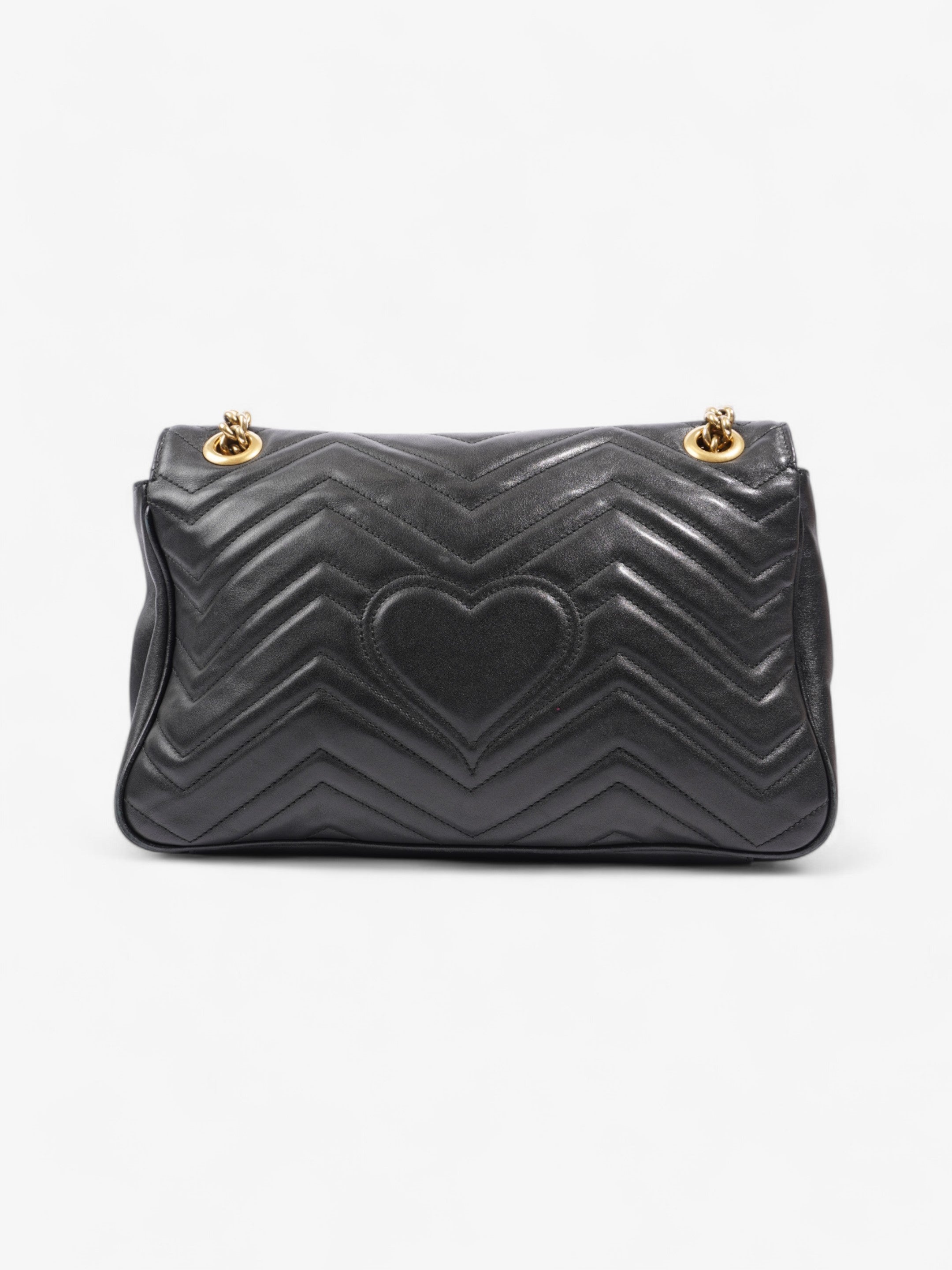 Gucci GG Marmont Black Matelasse Leather Medium