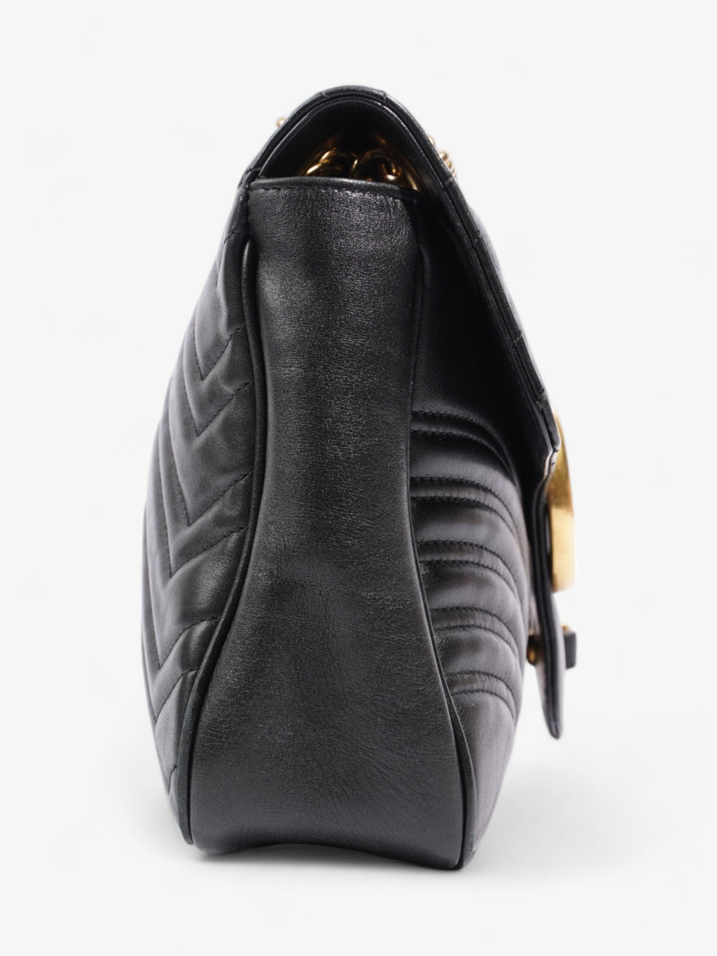 Gucci GG Marmont Black Matelasse Leather Medium
