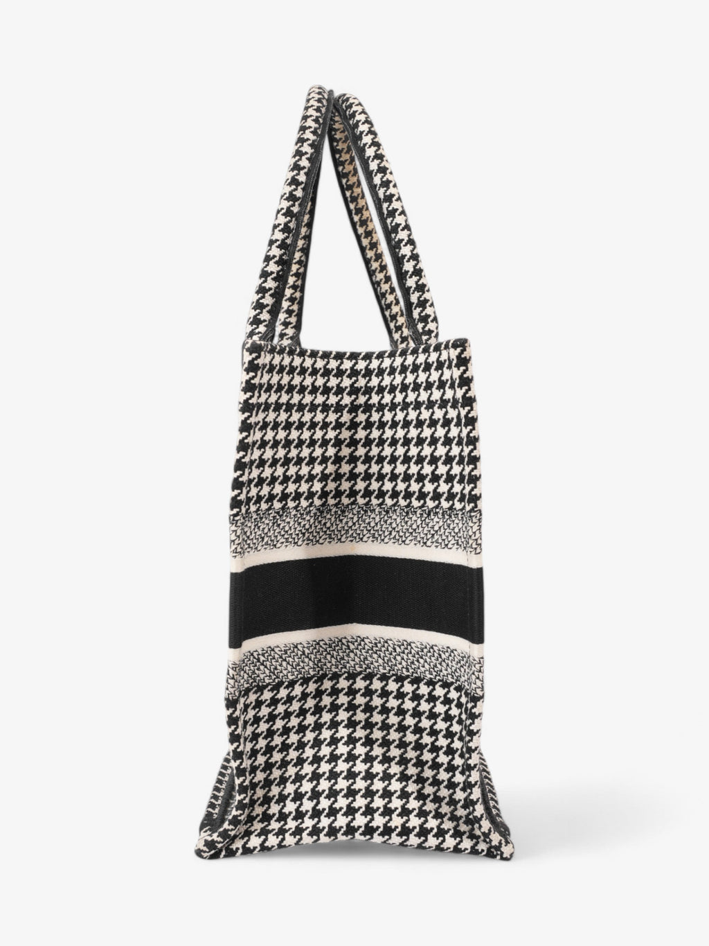 Christian Dior Book Tote Black / White Canvas Medium