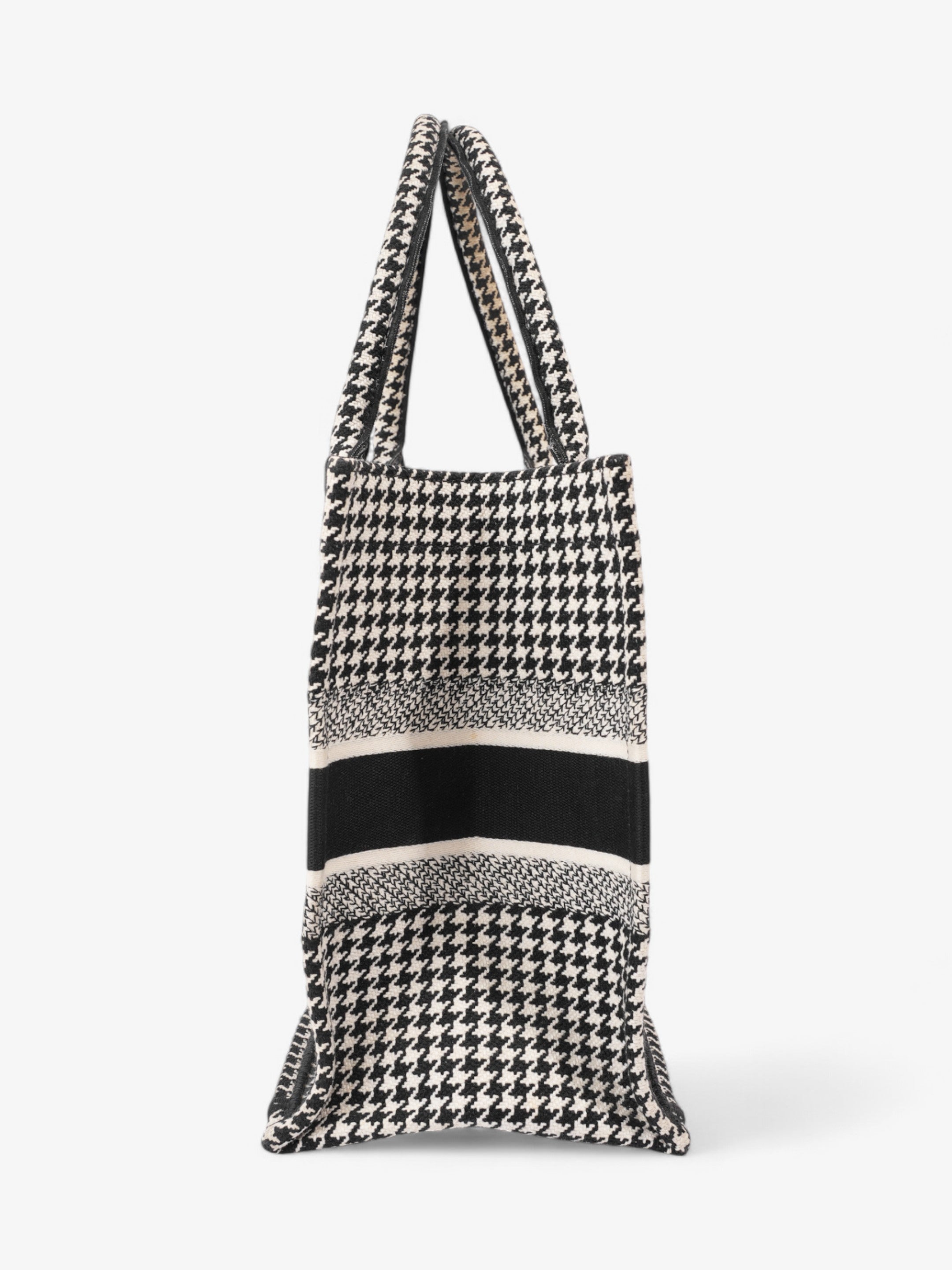 Christian Dior Book Tote Black / White Canvas Medium
