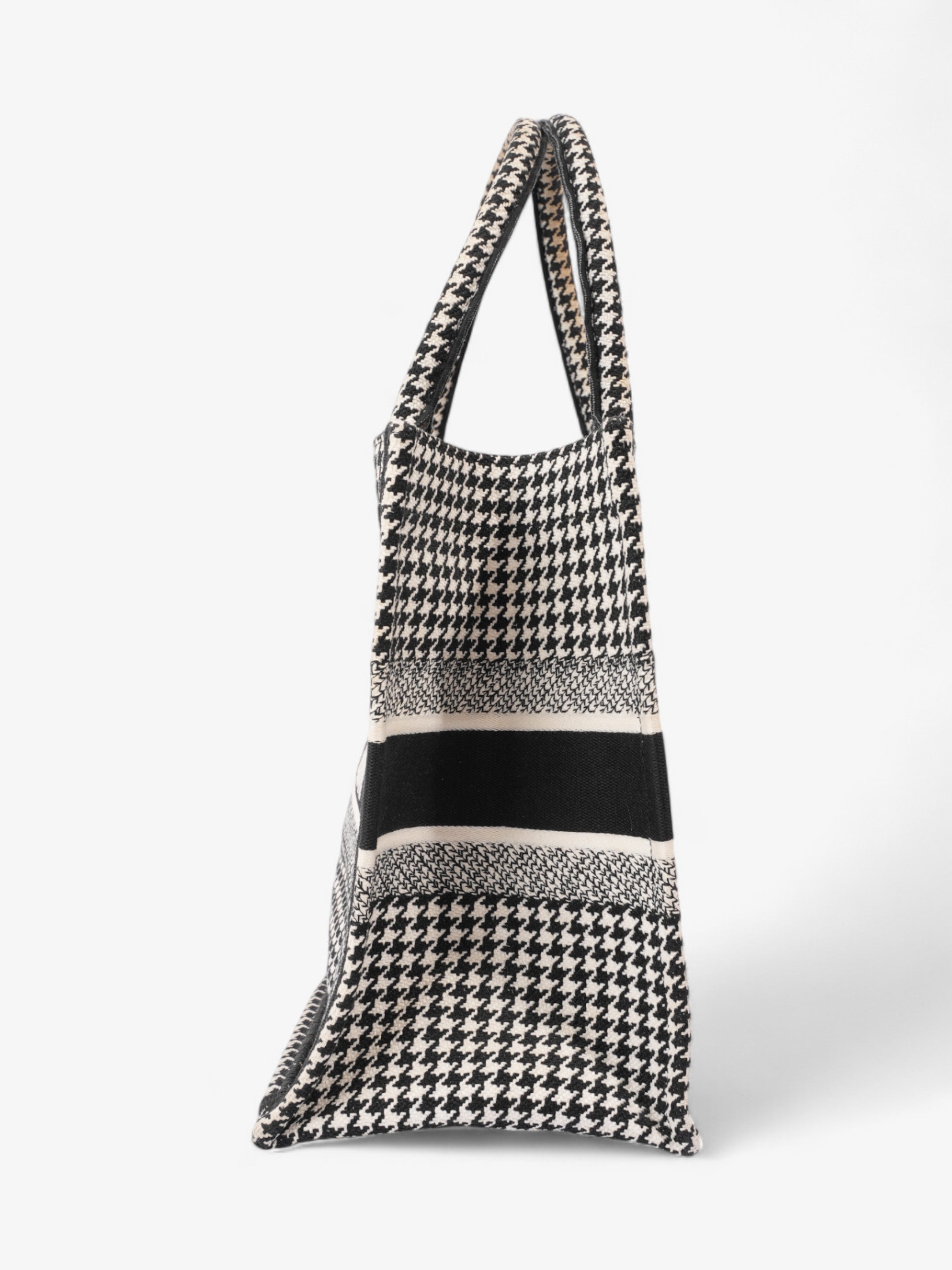 Christian Dior Book Tote Black / White Canvas Medium