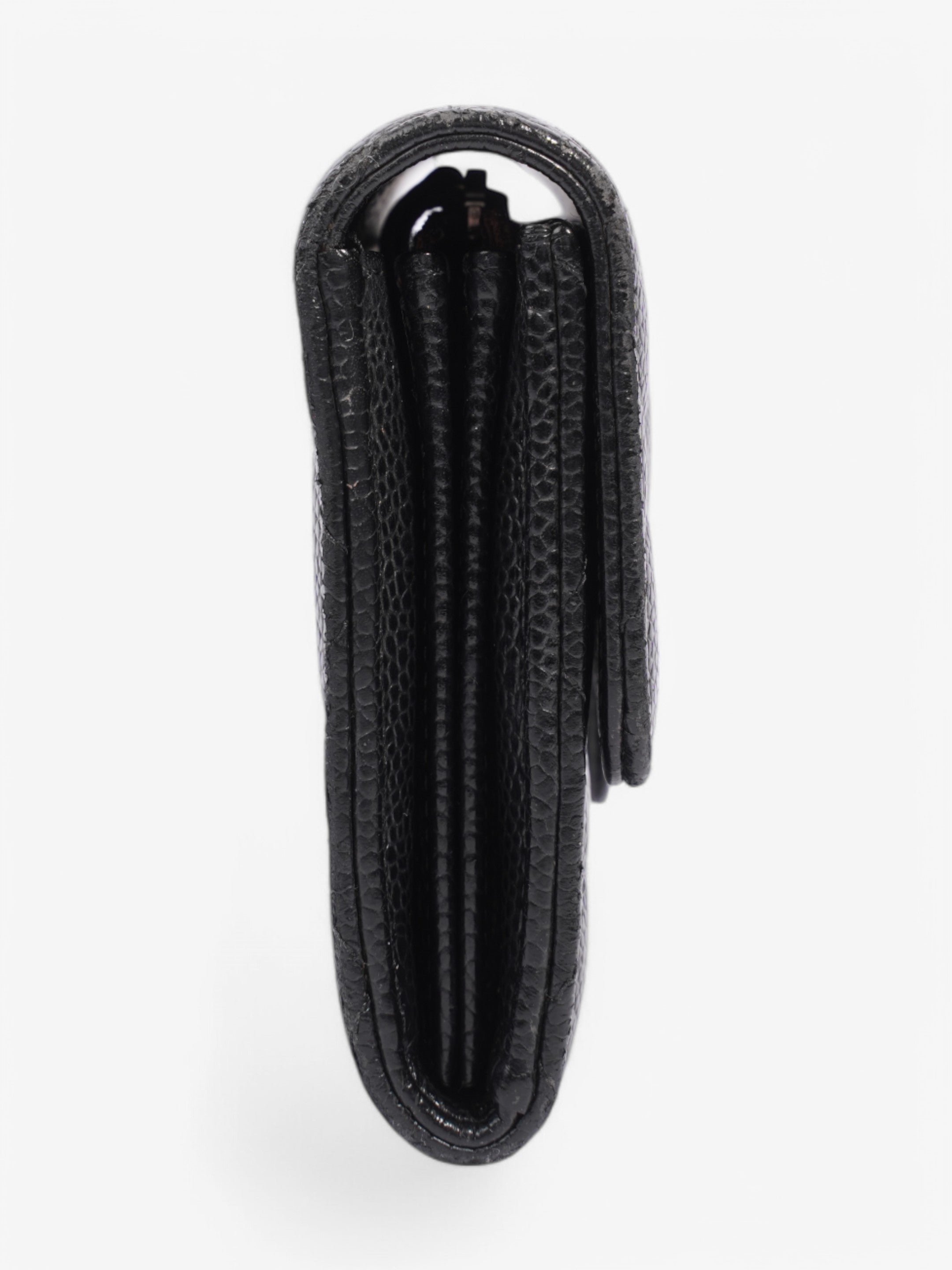 Chanel Classic Long Flap Wallet Black Caviar Leather