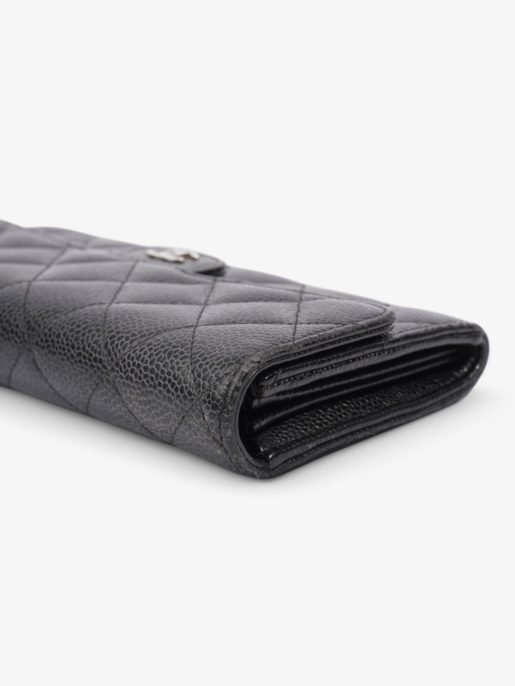 Chanel Classic Long Flap Wallet Black Caviar Leather