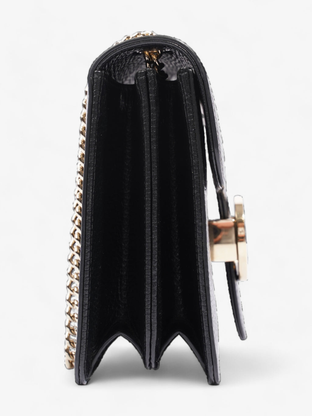 Gucci Interlocking GG  Black Leather Small