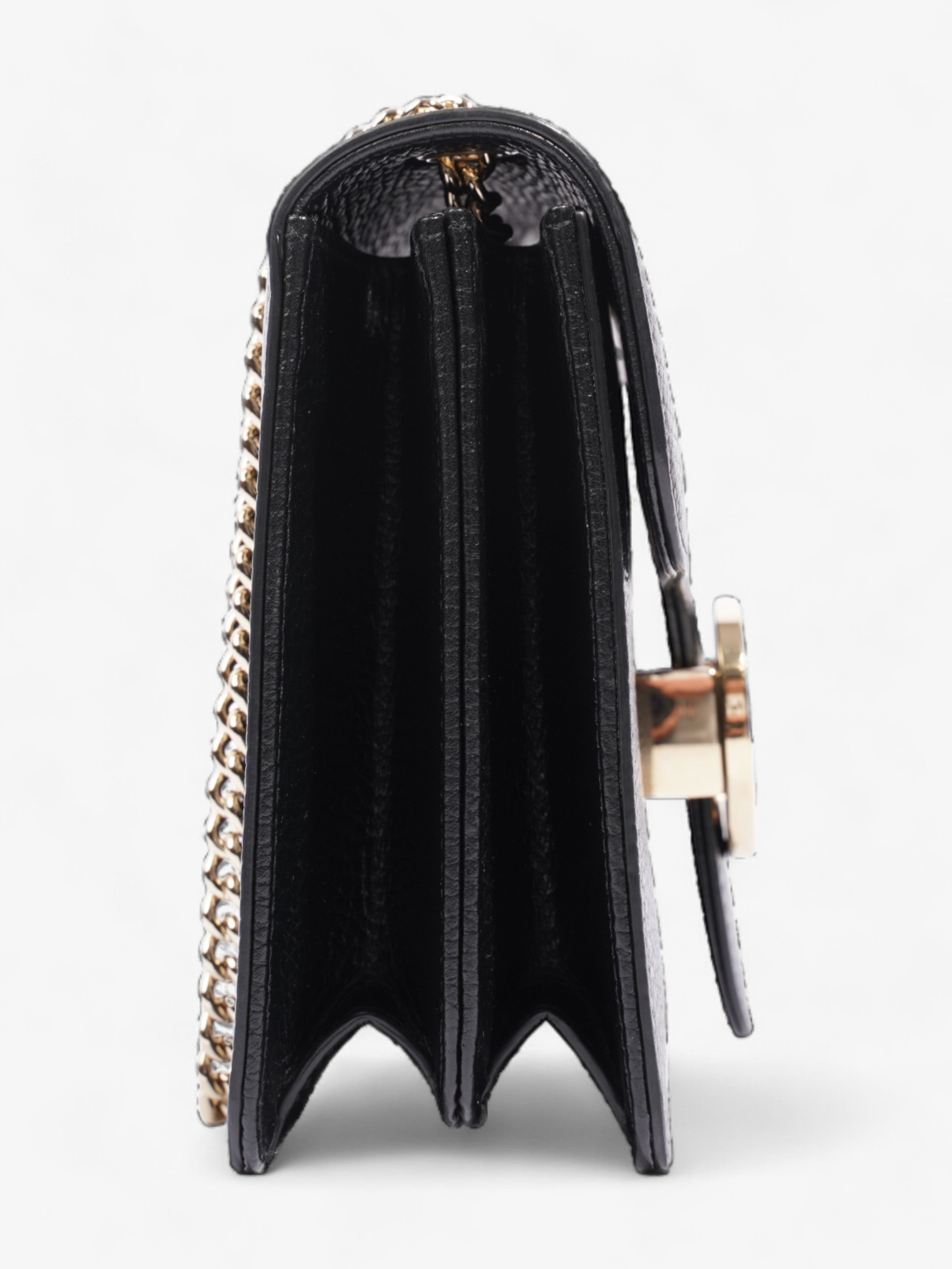 Gucci Interlocking GG  Black Leather Small