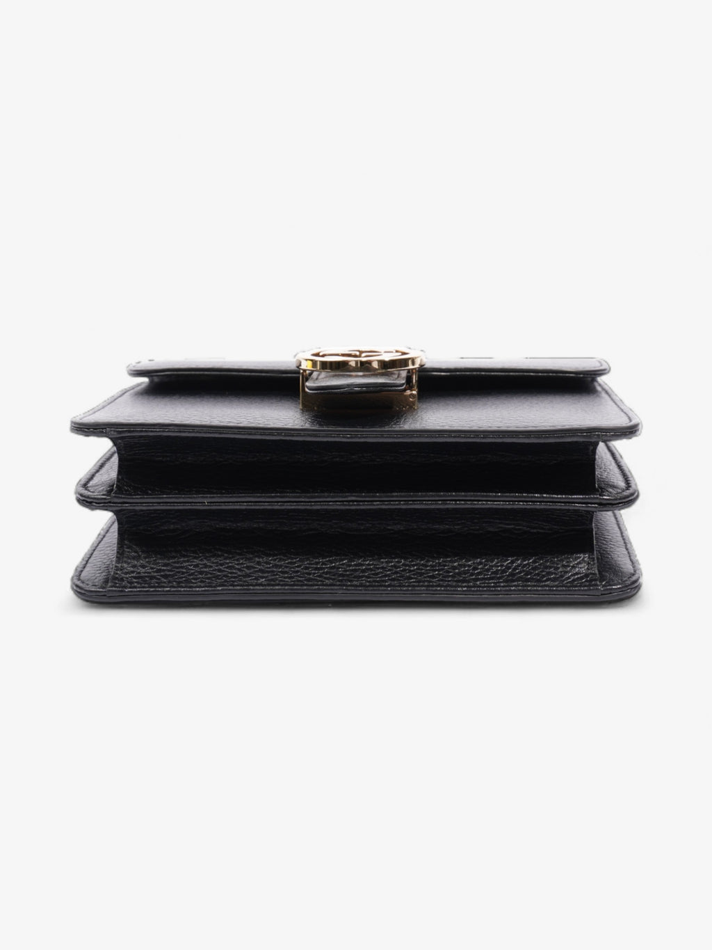 Gucci Interlocking GG  Black Leather Small