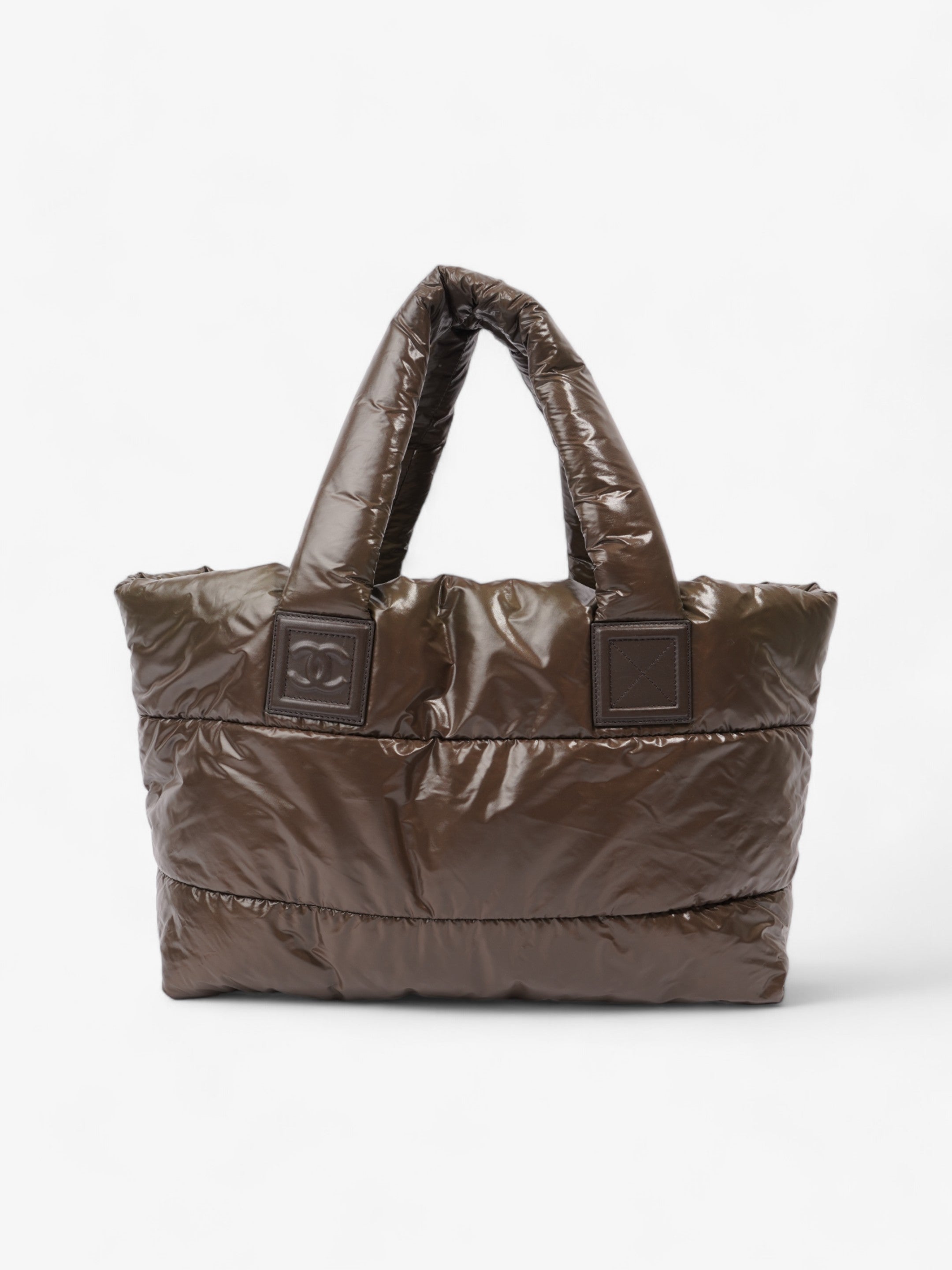 Chanel Coccon Tote Bag Brown Nylon Small