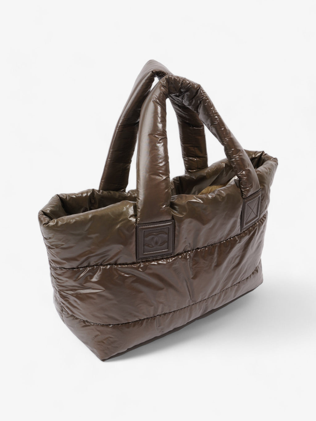 Chanel Coccon Tote Bag Brown Nylon Small